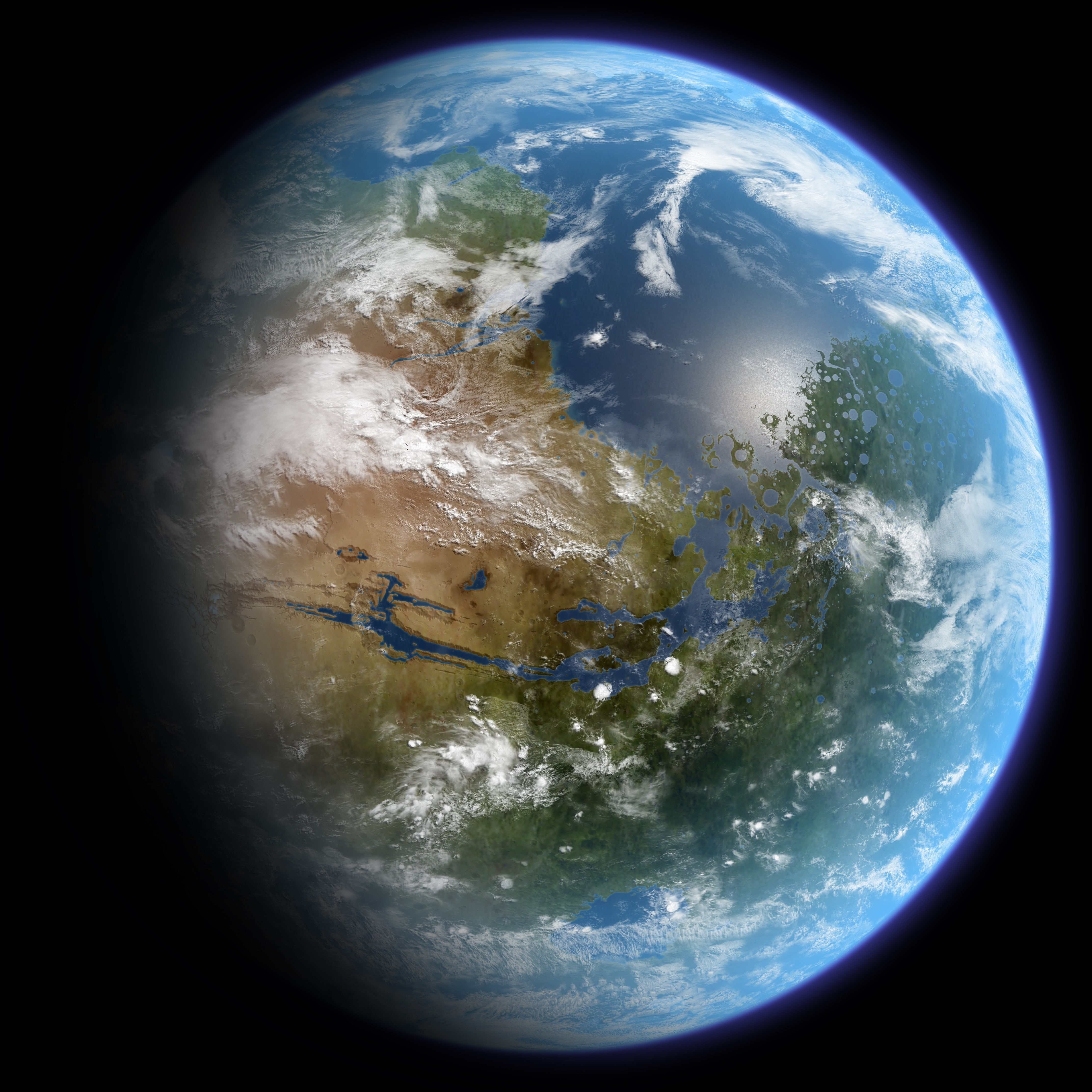 water, environment, technology, night, space art, sphere, science, nature, astronomy, sky, photo, planet, globe - man made object, no people, planet - space, Phone HD Wallpaper