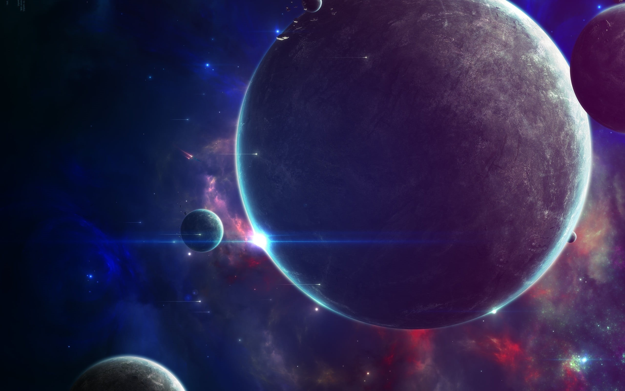 supernova, blue, science, planet, satellite View, night, astrology, galaxy, moon, dark, 2K, fantasy, eclipse, astronomy Telescope, illustration, shiny, HD Wallpaper
