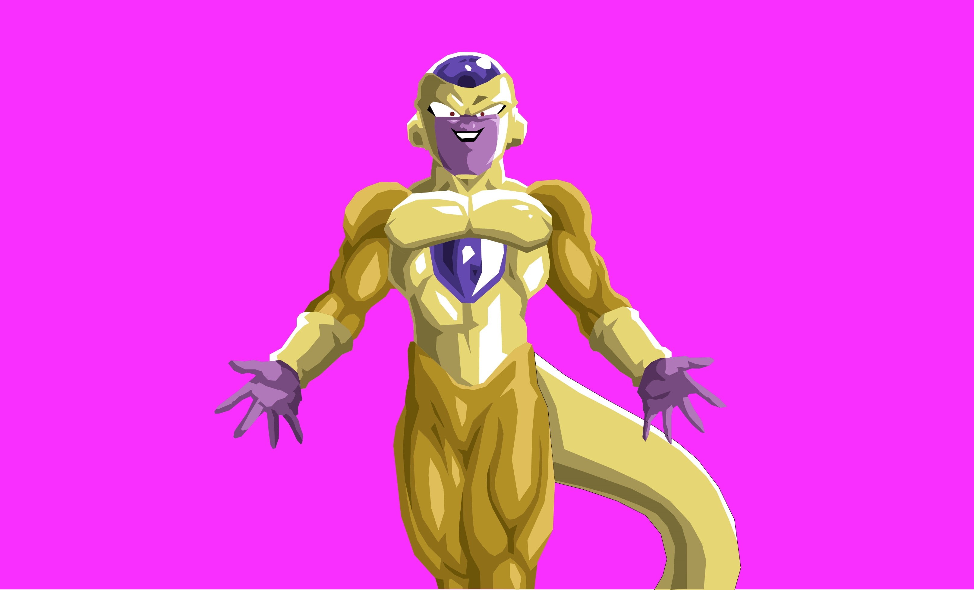 Photoshop, illustration, Dragon Ball Super, Frieza, Super Saiyan Blue, Dragon Ball, Golden Frieza, Monster (anime), villain, villains, 2K, HD Wallpaper