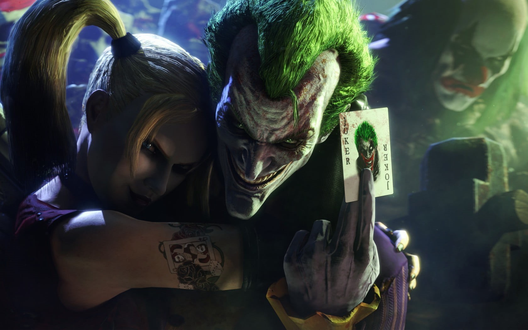 leisure activity, emotion, 720P, young women, DC Comics, young adult, couple - relationship, Joker, indoors, portrait, people, males, young men, digital art, HD Wallpaper