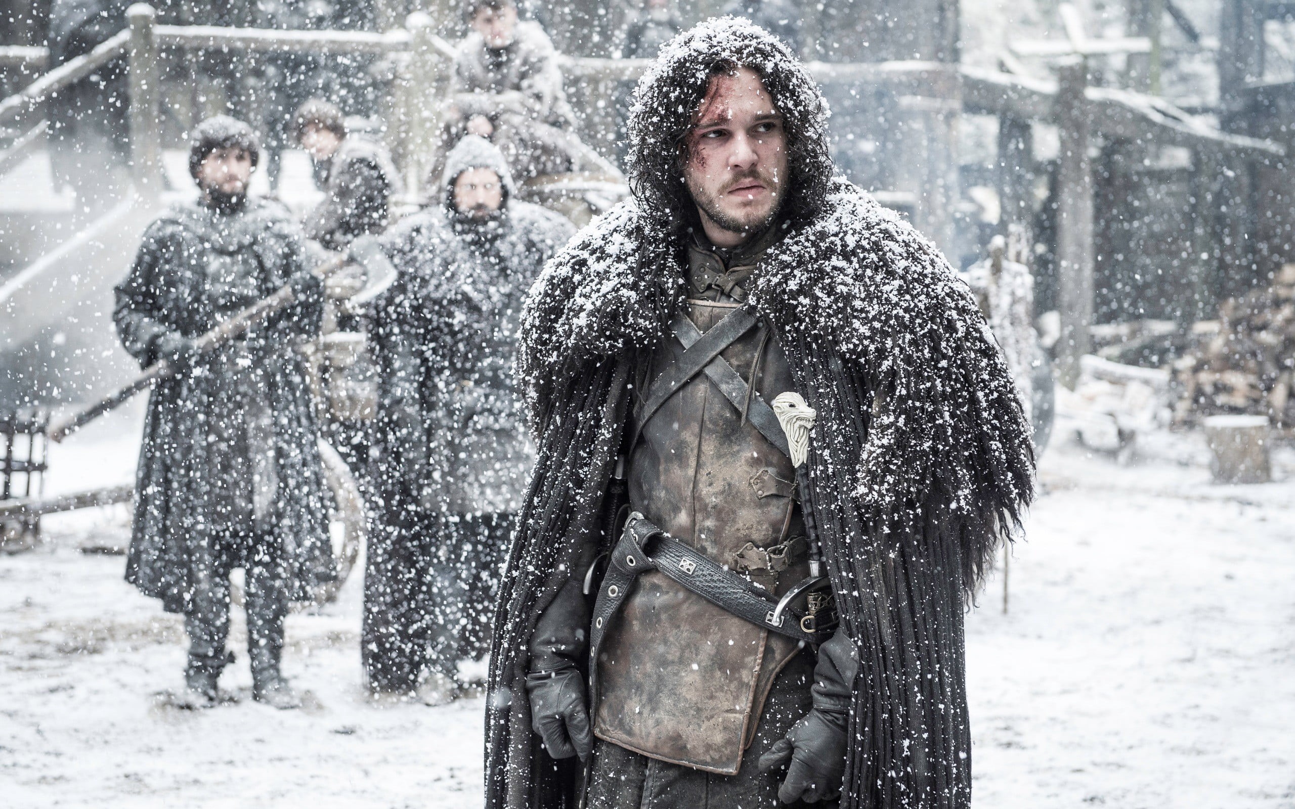 lifestyles, winter, Kit Harington, blizzard, Game of Thrones, architecture, snow, young adult, game, men, facial hair, real people, cold temperature, nature, HD Wallpaper