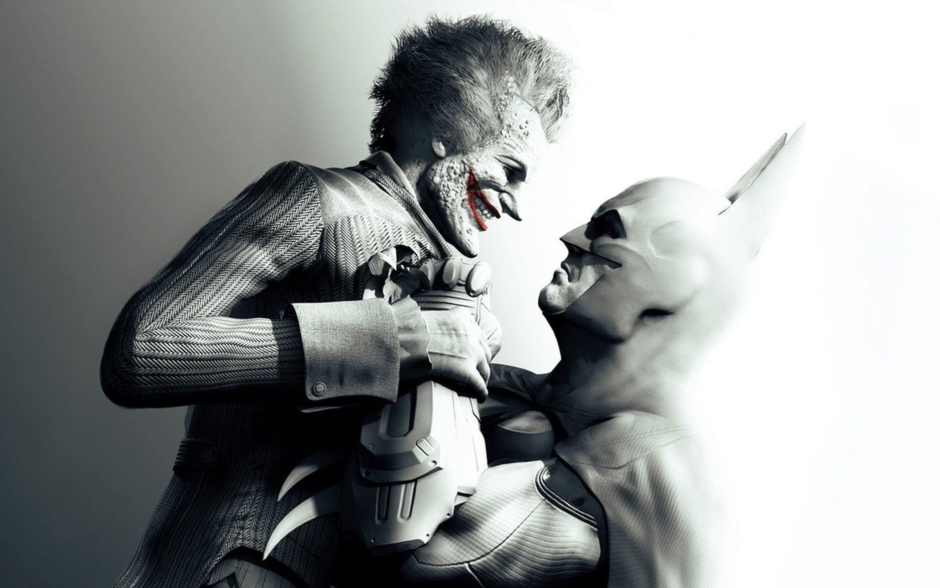 religion, belief, Joker, holding, men, male likeness, human face, sculpture, people, positive emotion, Batman: Arkham City, adult, craft, video games, Batman, HD Wallpaper