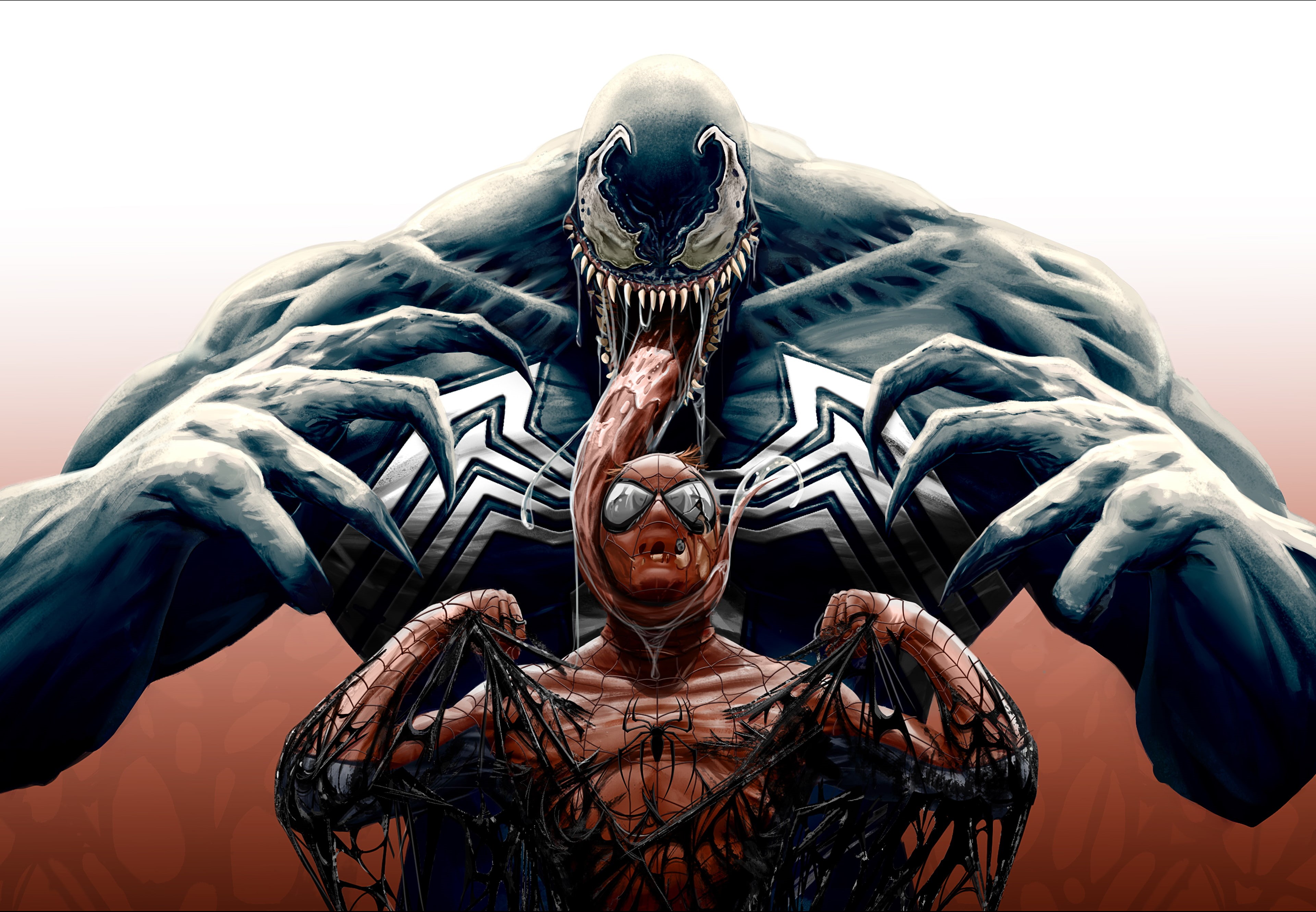 hd, 4K, venom, digital art, spiderman, superheroes, 4k, artwork, artist, HD Wallpaper