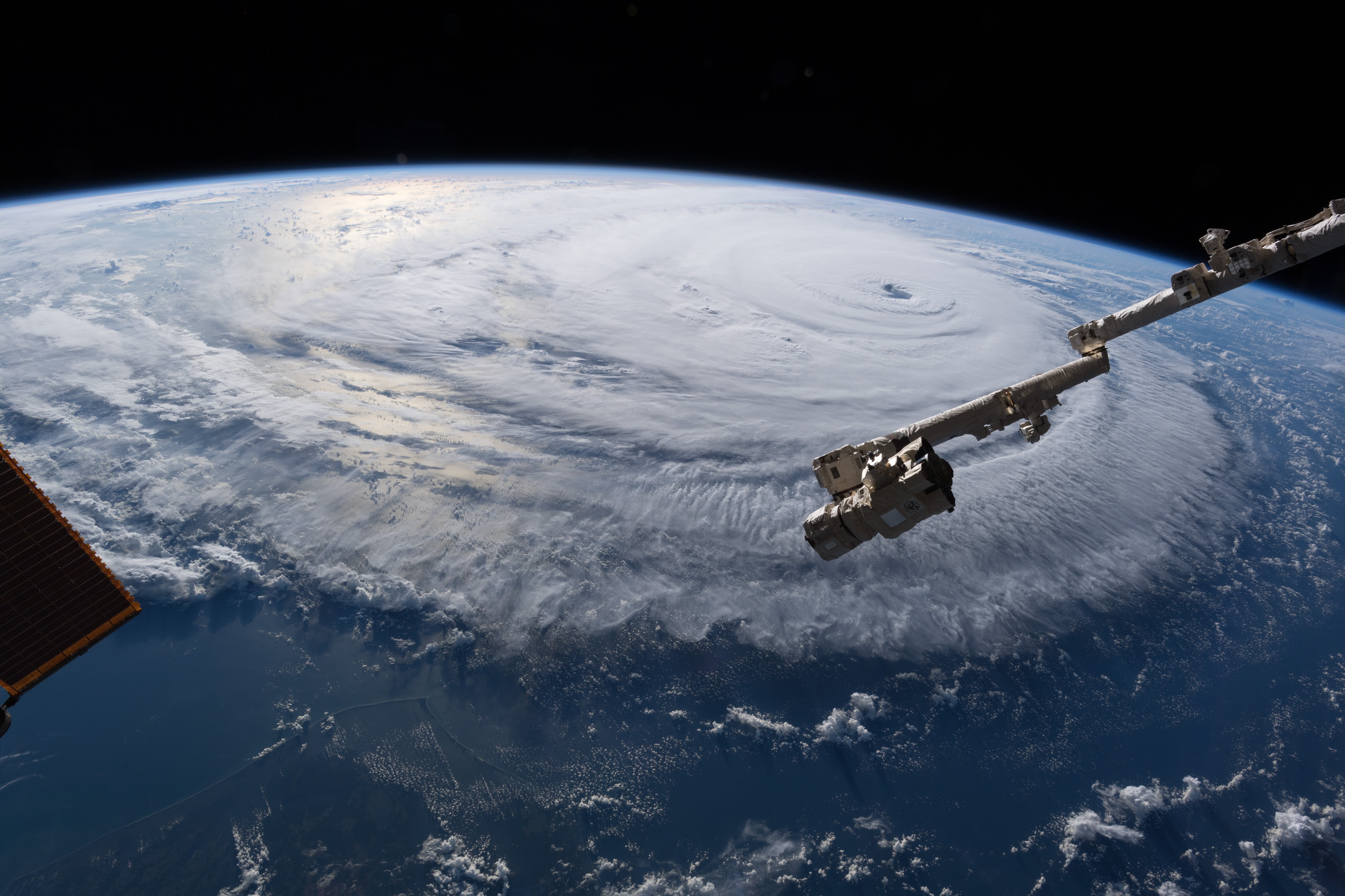 cyclone, atmosphere, space, meteorology, Alexander Gerst, day, space station, satellite view, NASA, cloud - sky, satellite, view, photography, environment, HD Wallpaper