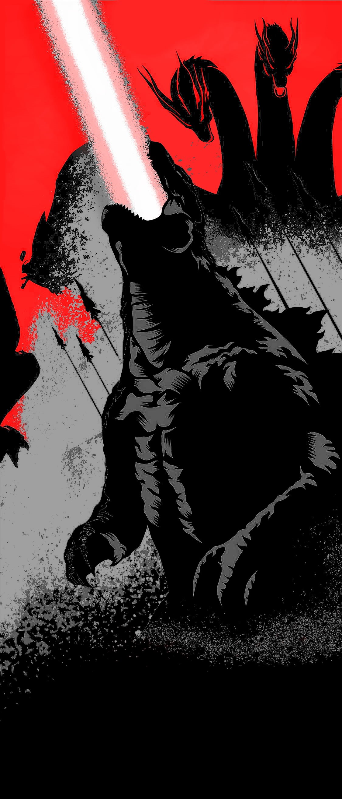 dark, Godzilla: King of the Monsters, vertical, Godzilla, amoled, 2K, Phone HD Wallpaper