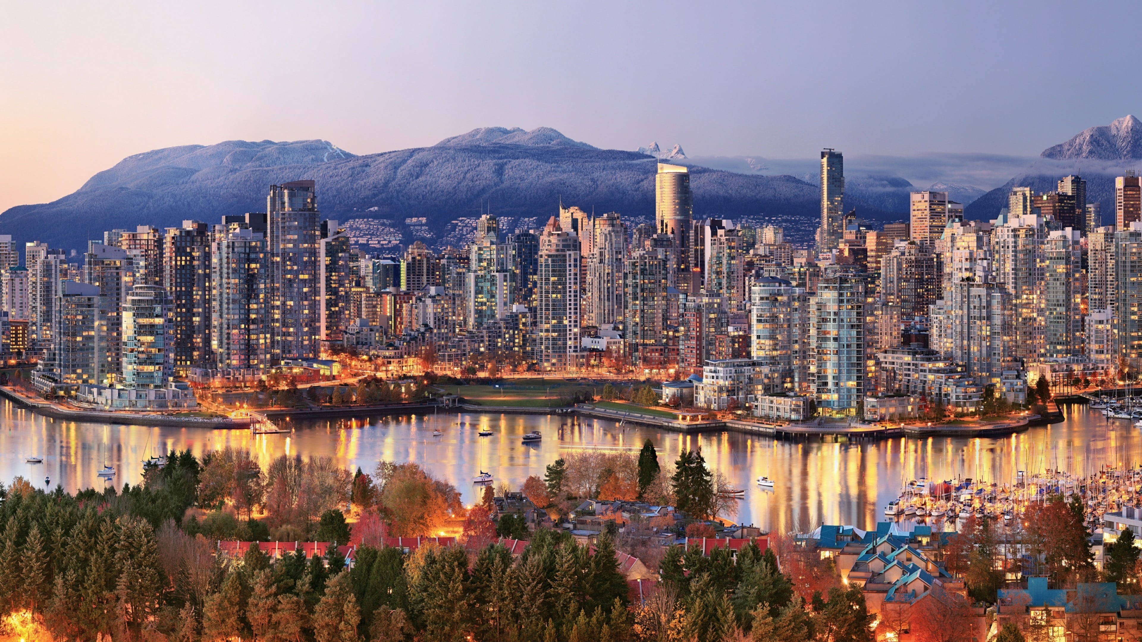 landmark, office building exterior, plant, vancouver, outdoors, built structure, building exterior, canada, british columbia, city, tower block, metropolitan area, HD Wallpaper