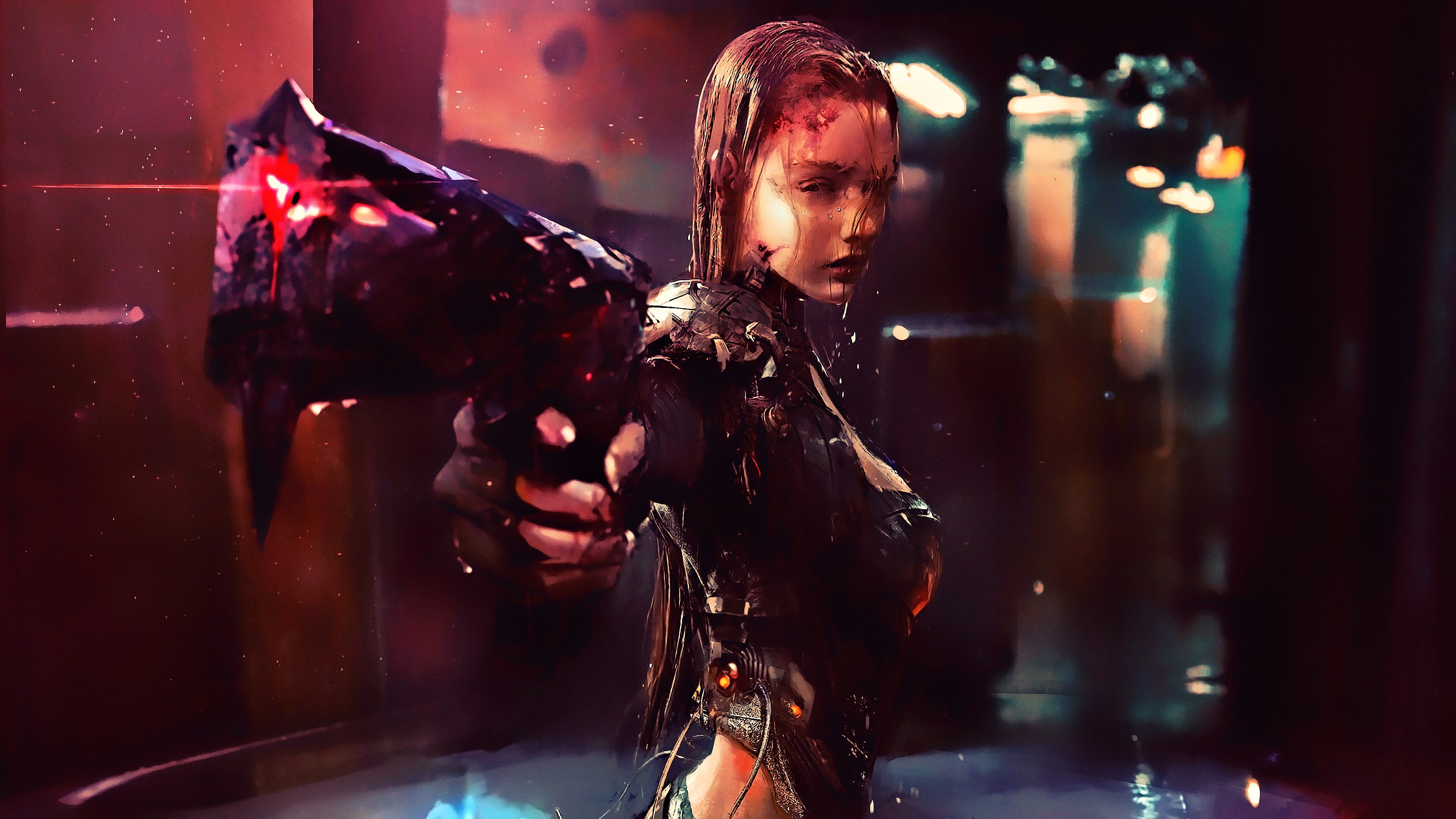 artist, digital art, 4K, cyberpunk, hd, 4k, artwork, scifi, HD Wallpaper