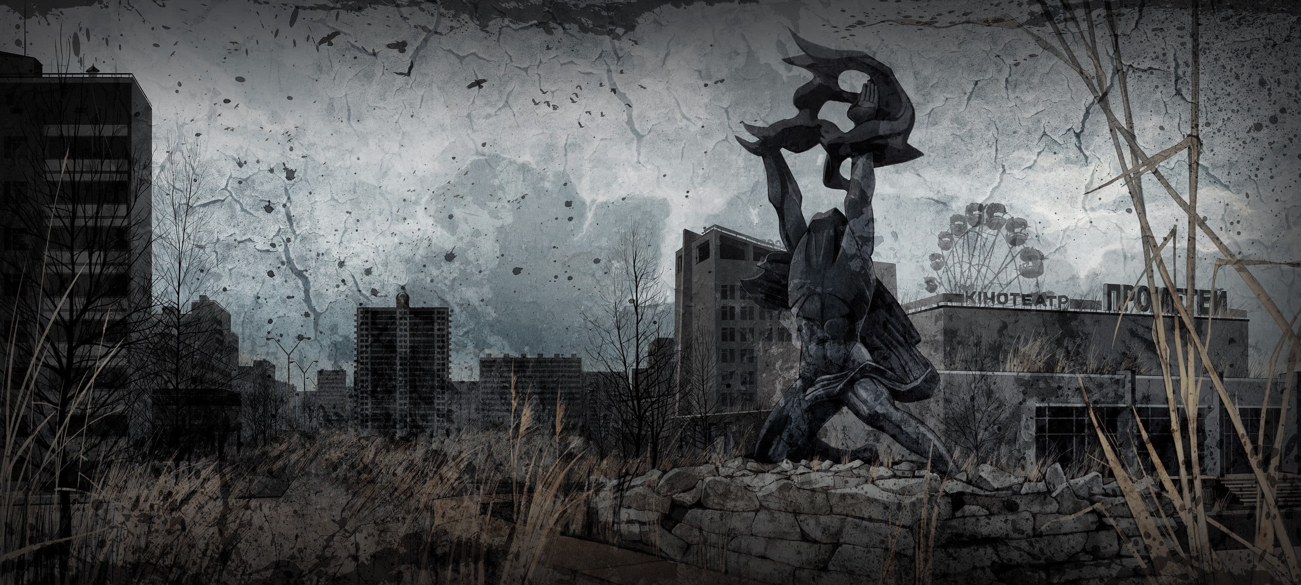 sculpture, creativity, window, statue, deterioration, character, built structure, 2K, abandoned, representation, textured effect, building exterior, Ukraine, HD Wallpaper