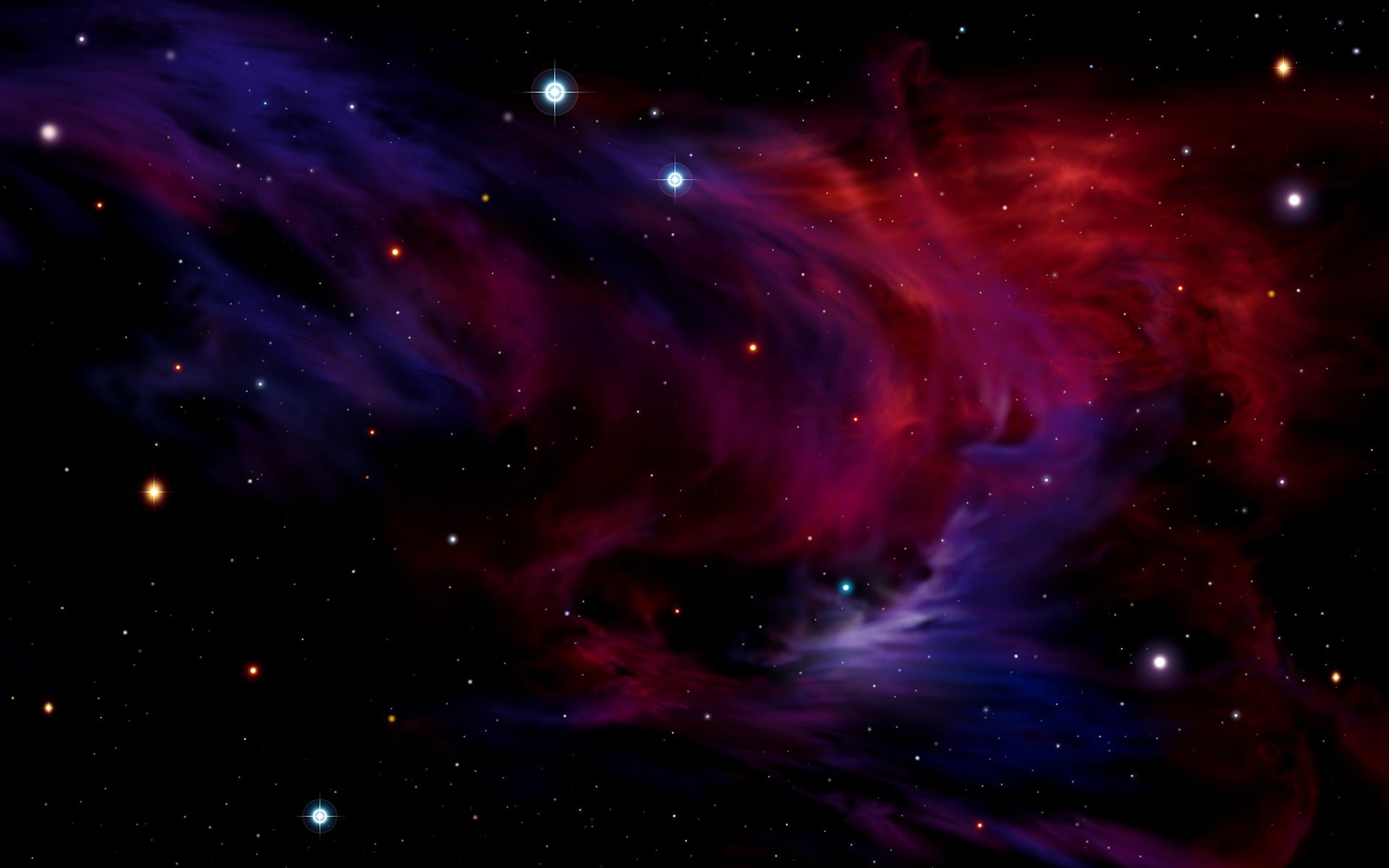 abstract, stars, universe, 1080P, colorful, planets, dark, space, HD Wallpaper