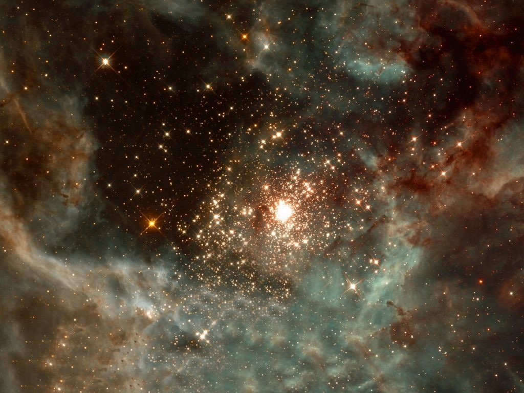 planet, space, colorful, blue, grey, 480P, galaxy, stars, universe, HD Wallpaper