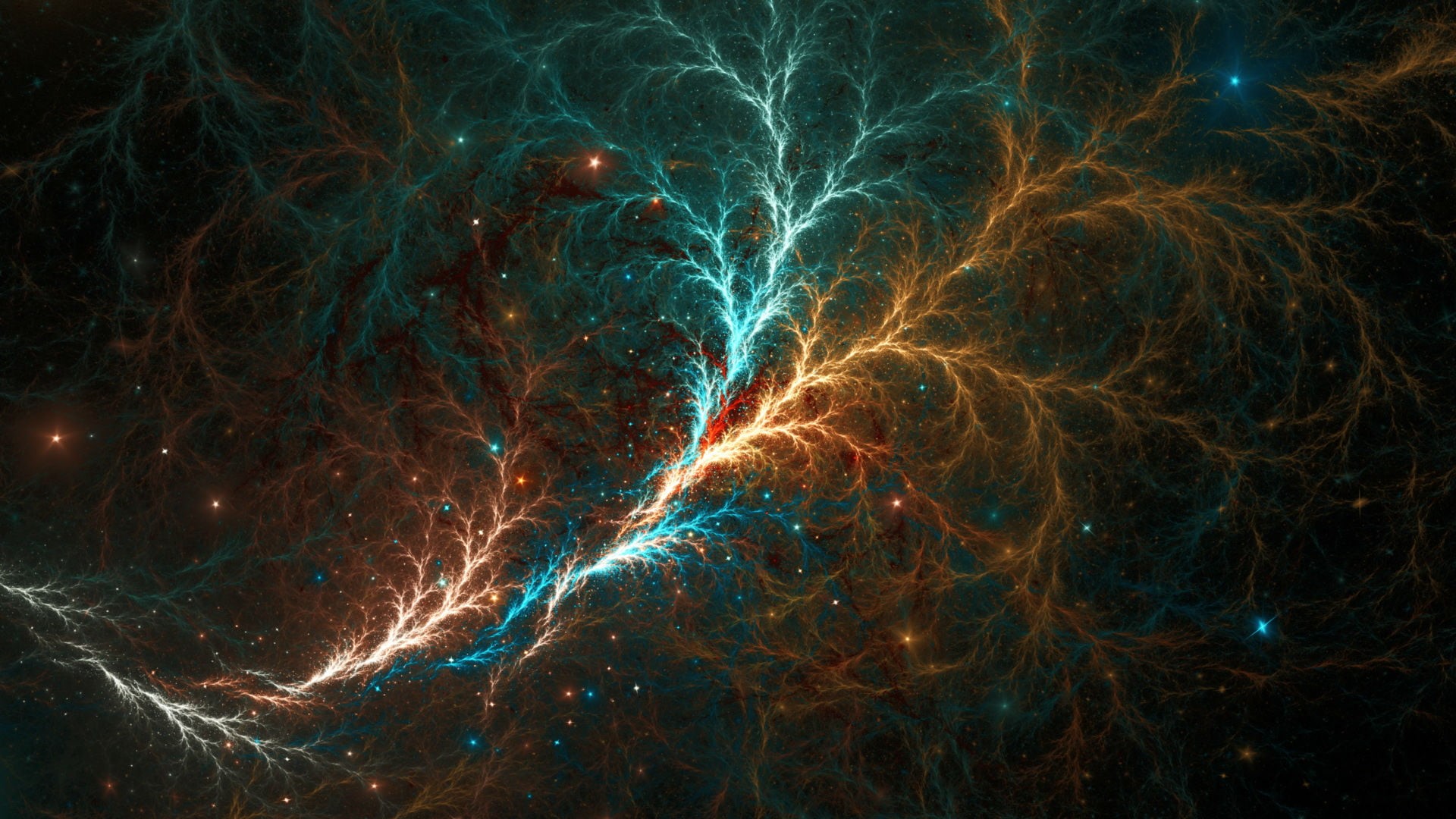shape, 1080P, design, graphic, light - natural phenomenon, color, futuristic, night, star - space, universe, effect, modern, abstraction, blurred motion, HD Wallpaper