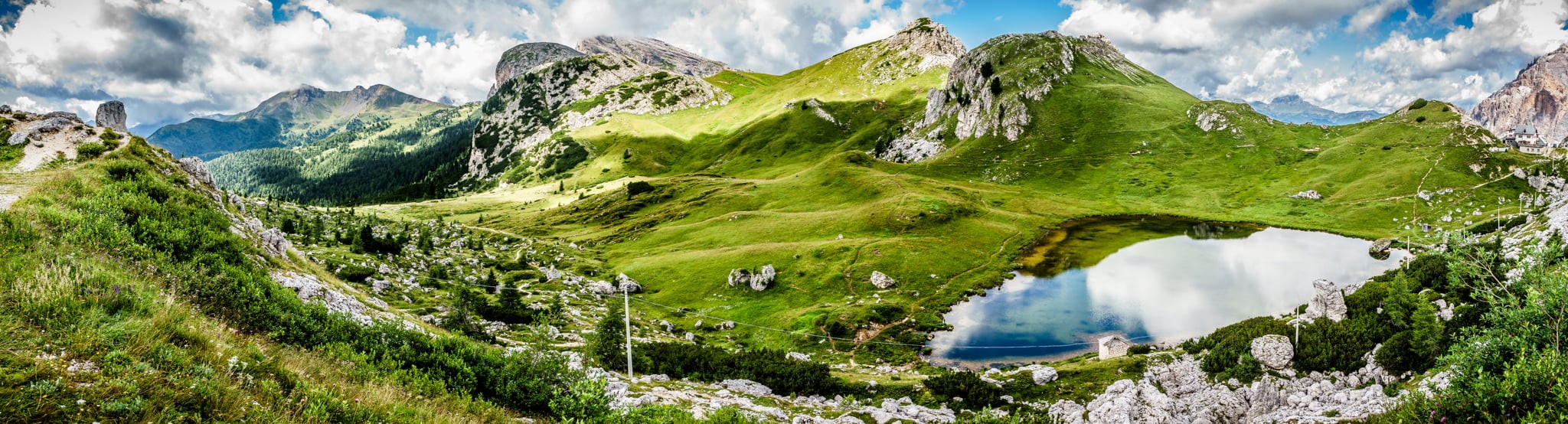 european Alps, valley, green Color, outdoor, fe, 1080P, trees, tourism, passo, italia, dolomites, dolomiti, Veneto, photography, geotagged, a7, summer, HD Wallpaper