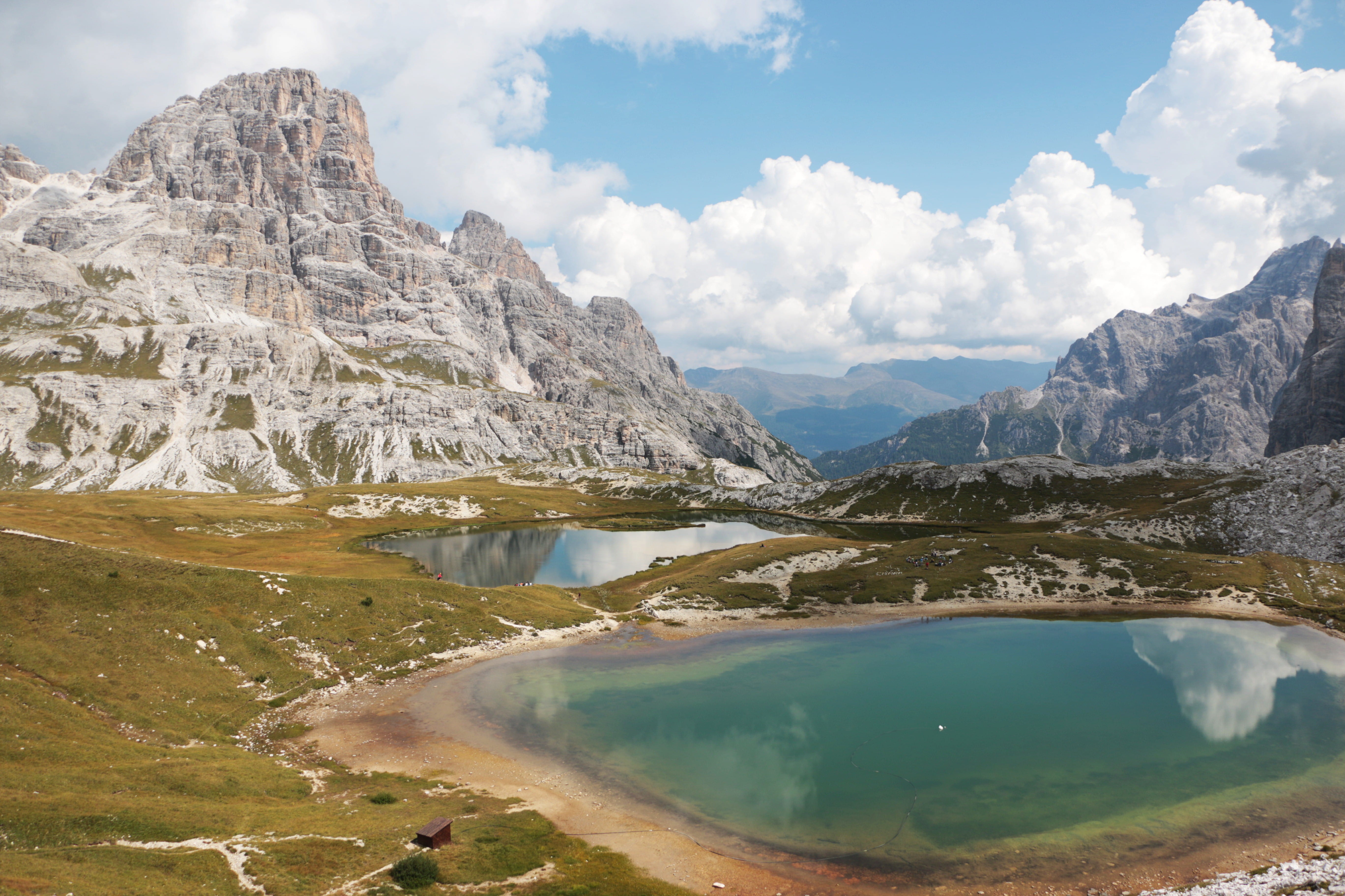 italy, cabin, idyllic, tranquil scene, no people, lake, non-urban scene, lakeside, reflection, trentino, outdoors, tranquility, nature, environment, cloud - sky, HD Wallpaper