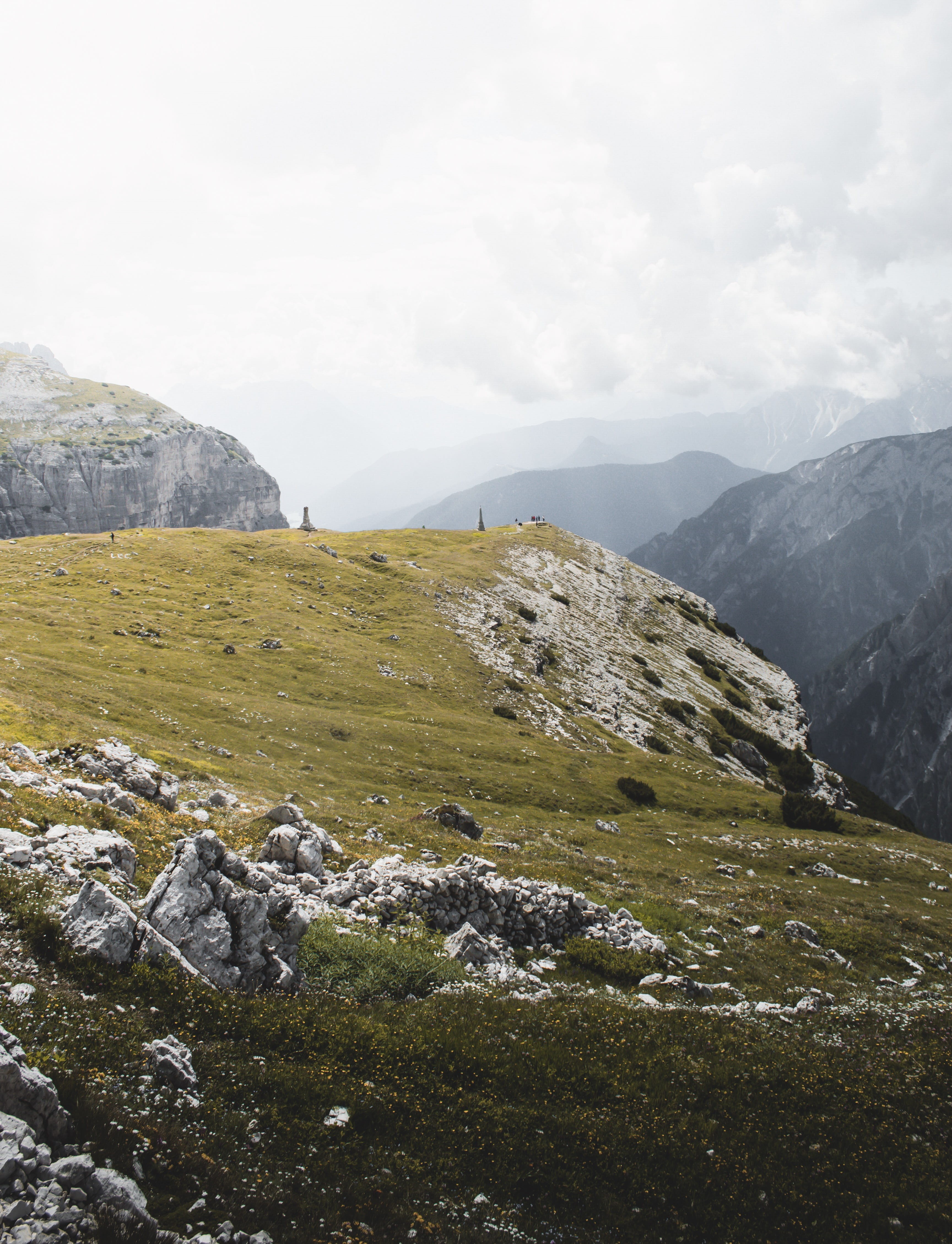 tranquil scene, scenics - nature, no people, non-urban scene, plant, solid, valley, dolomiti, countryside, ground, environment, land, wilderness, sky, rubble, Phone HD Wallpaper