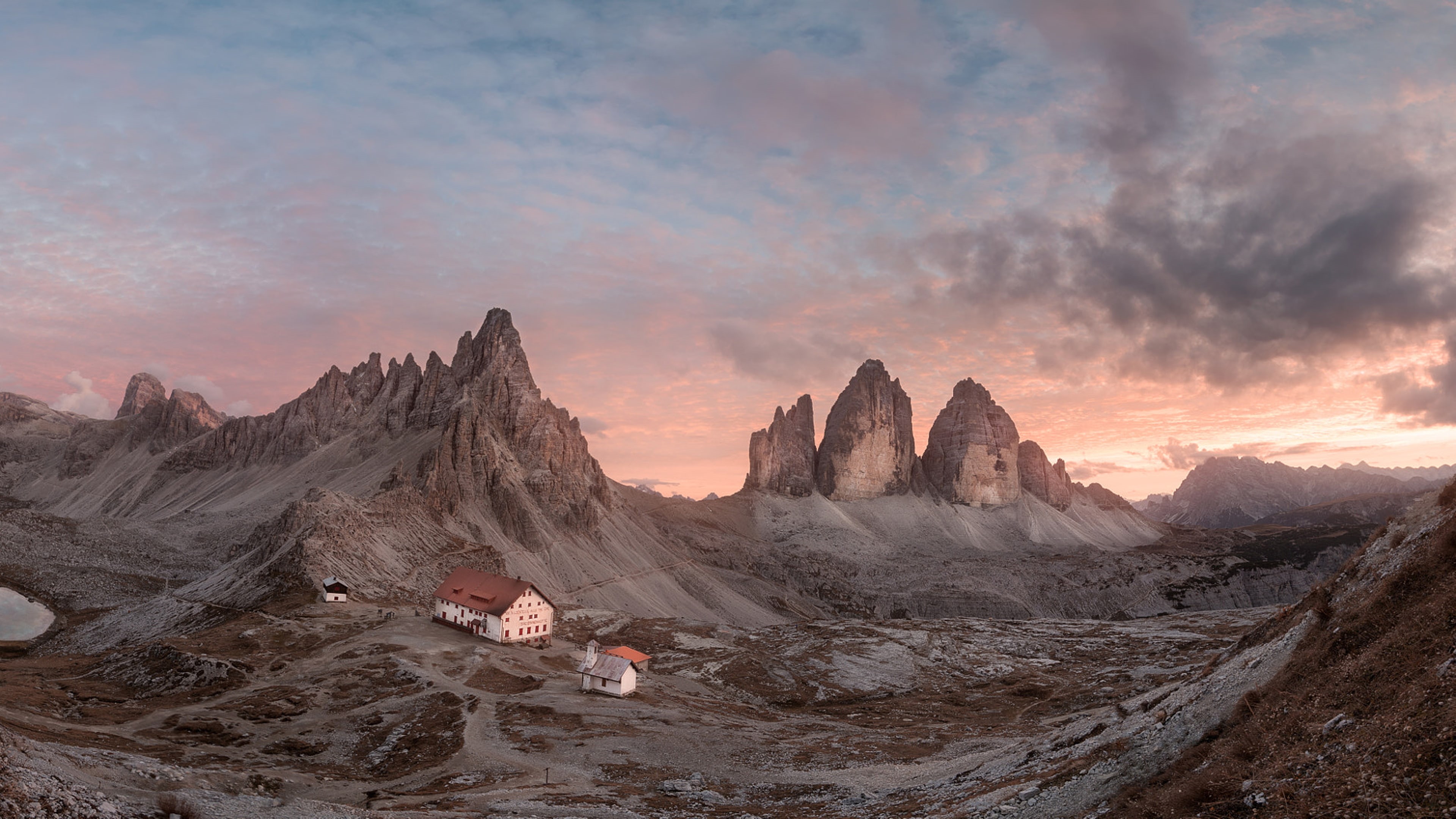 tyrol, tre, phones, hd, dolomites, mountains, left, di, paternkofel, tablet, lavaredo, desktop, mobile, sunset, italy, cime, sexten, 4K, landscape, HD Wallpaper
