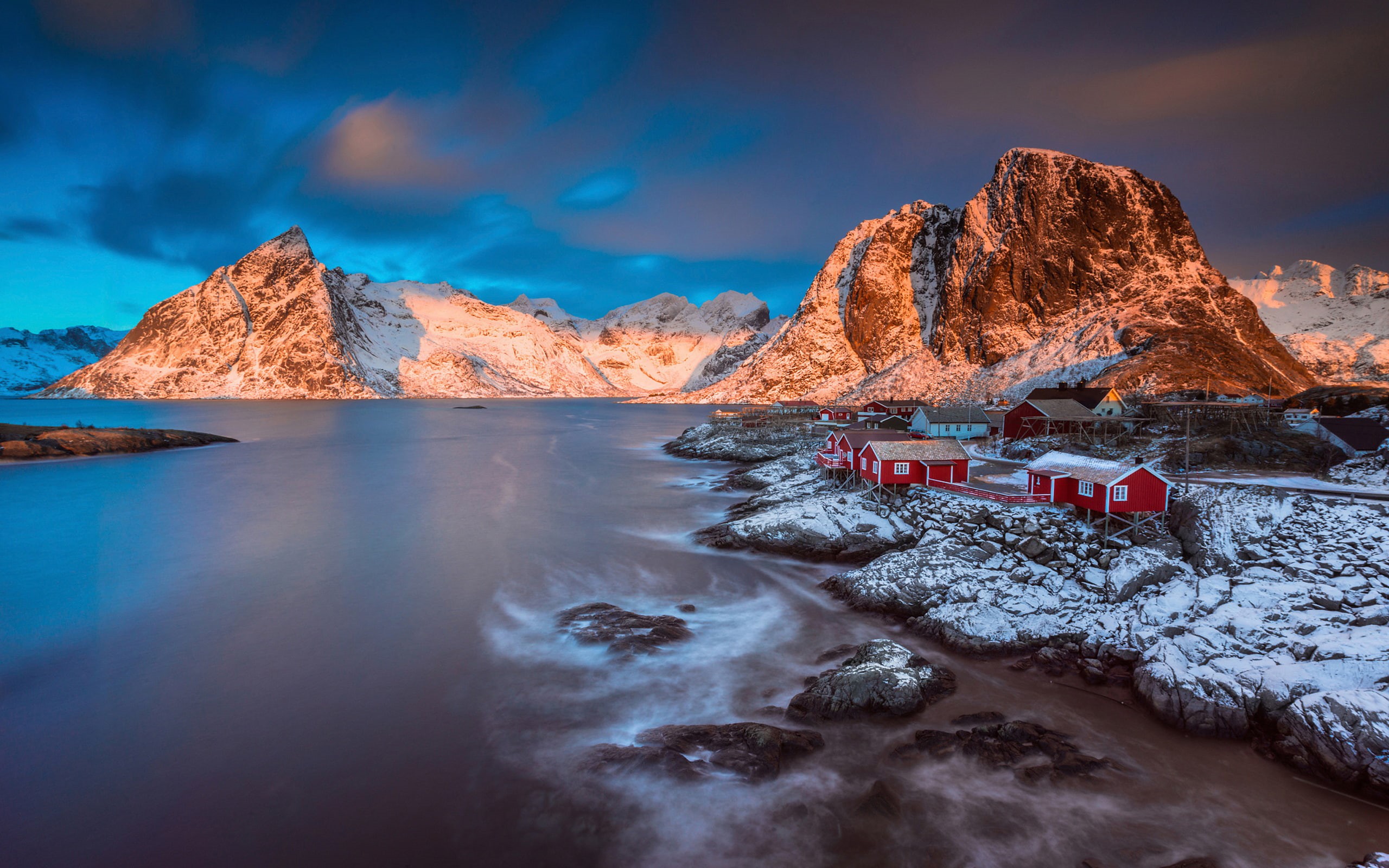 islands, morning, landscape, moskenes, archipelago, winter, lofoten, hd, 2K, norway, HD Wallpaper