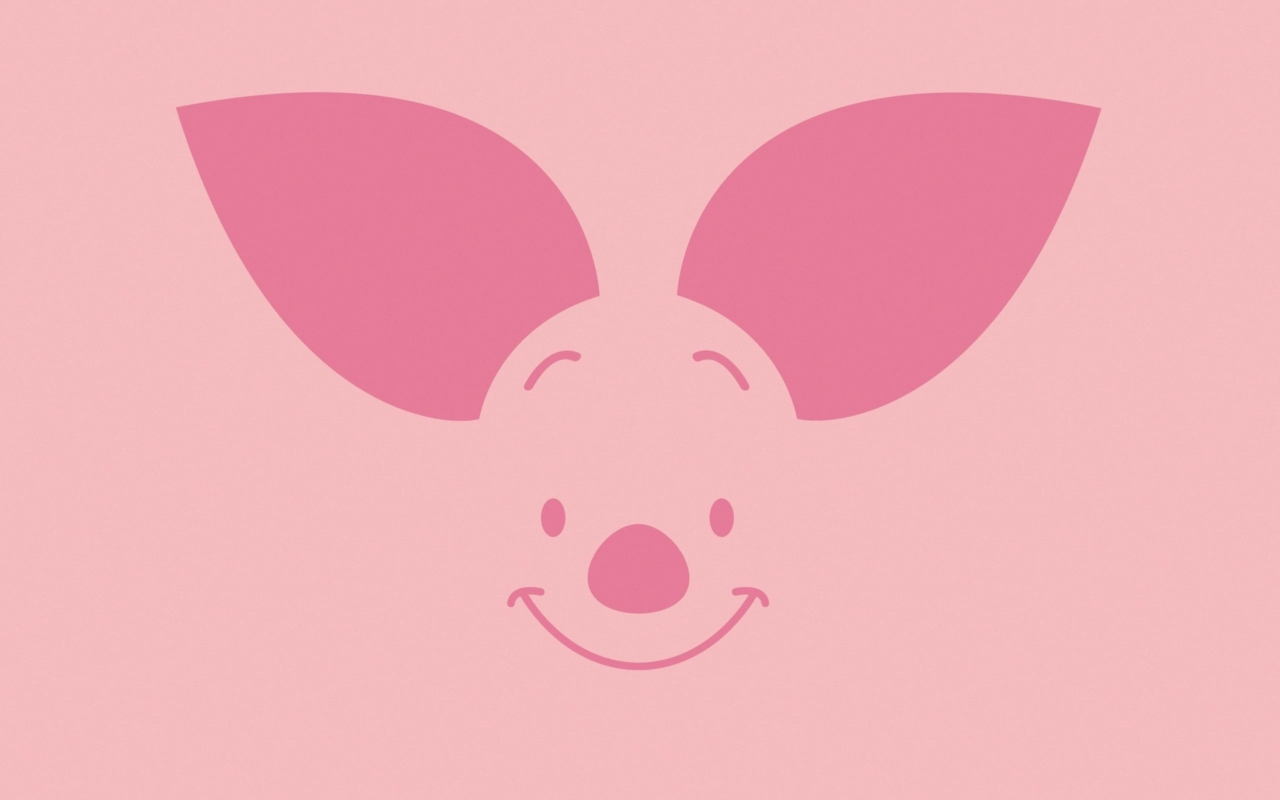 copy space, animal themes, pooh, love, rabbit - Animal, pink background, pink Color, snout, sign, pets, smile, eyes, ears, animal, humor, cartoon, 2K, HD Wallpaper