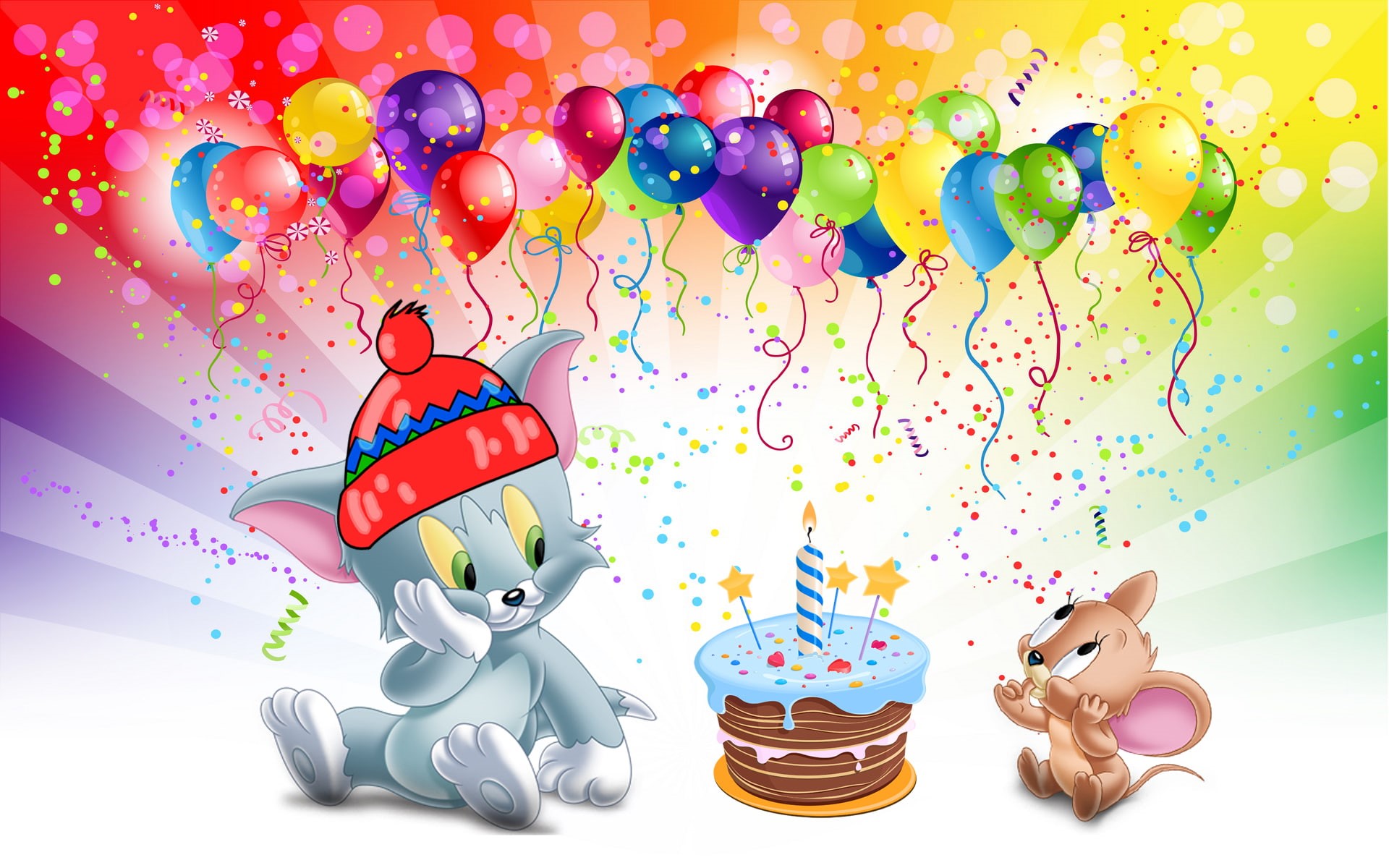 desktop, mobile, 1080P, tom, birthday, phones, hd, cake, first, tablet, pc, jerry, HD Wallpaper