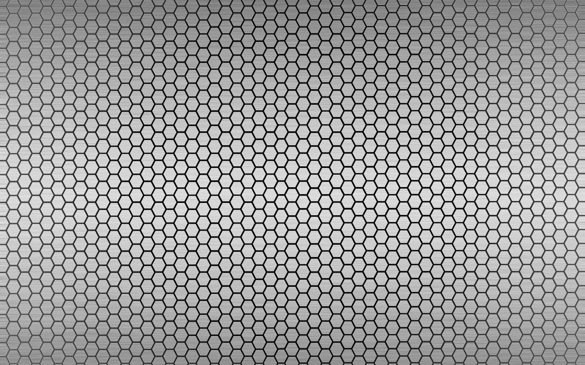 honeycomb, black, arts, pettern, gray, metal, graphic, abstract, 1080P, pattern, 1920x1200, HD Wallpaper