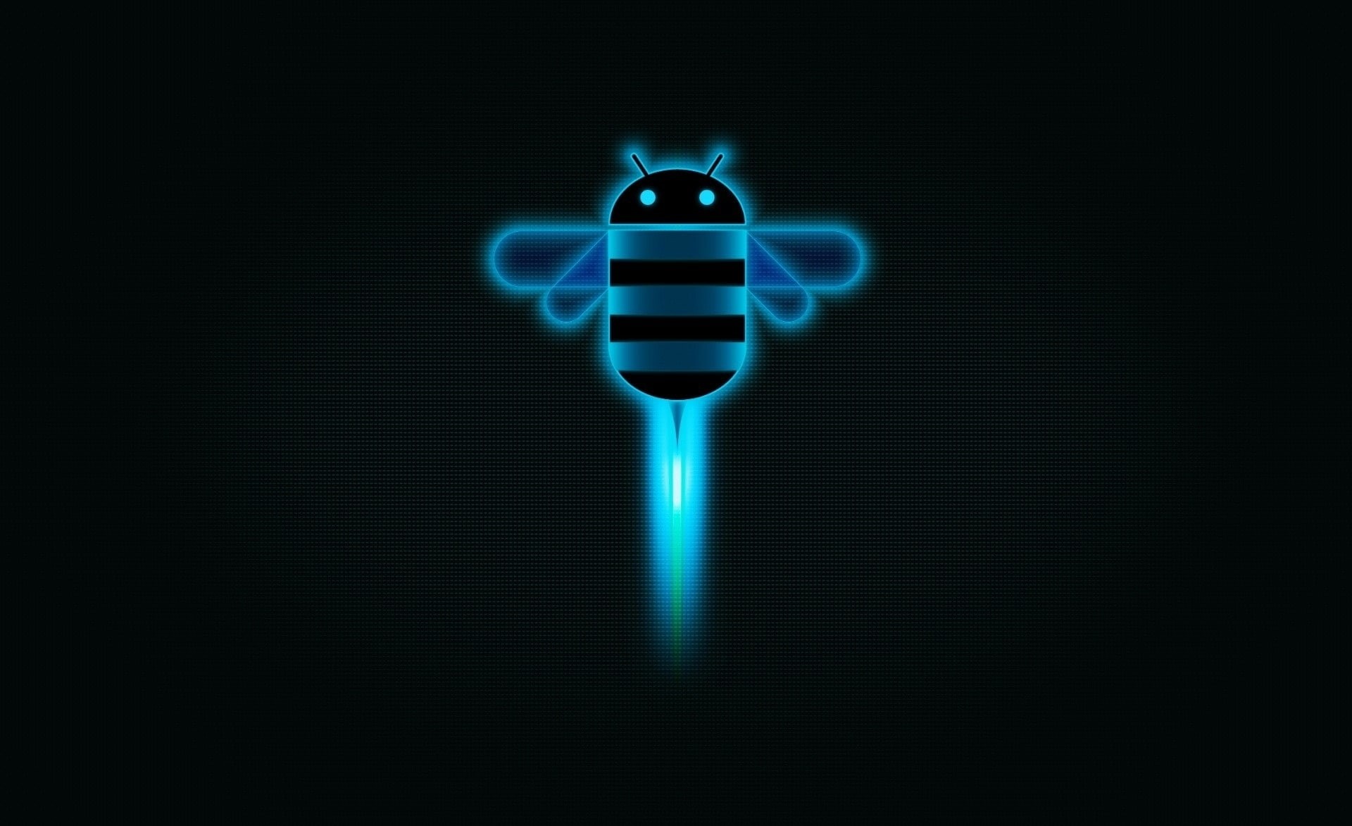 studio shot, Android, illustration, light - natural phenomenon, indoors, no people, 1080P, dark, sign, text, black background, close-up, technology, symbol, HD Wallpaper