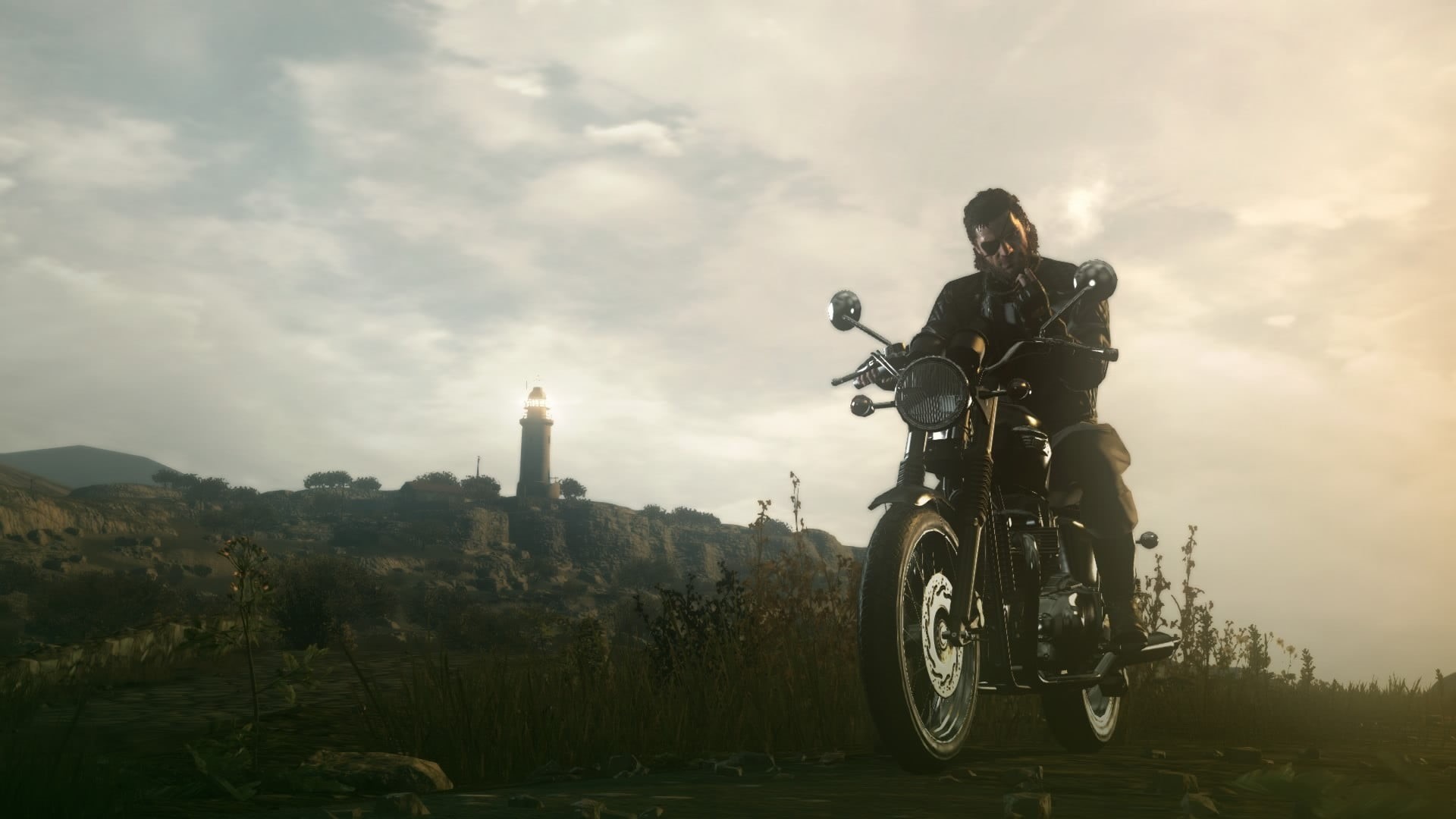 full length, 1080P, day, Metal Gear Solid , ride, mode of transportation, s, jacket, motorcycle, travel, outdoors, sky, Metal Gear Solid V: The Phantom Pain, HD Wallpaper