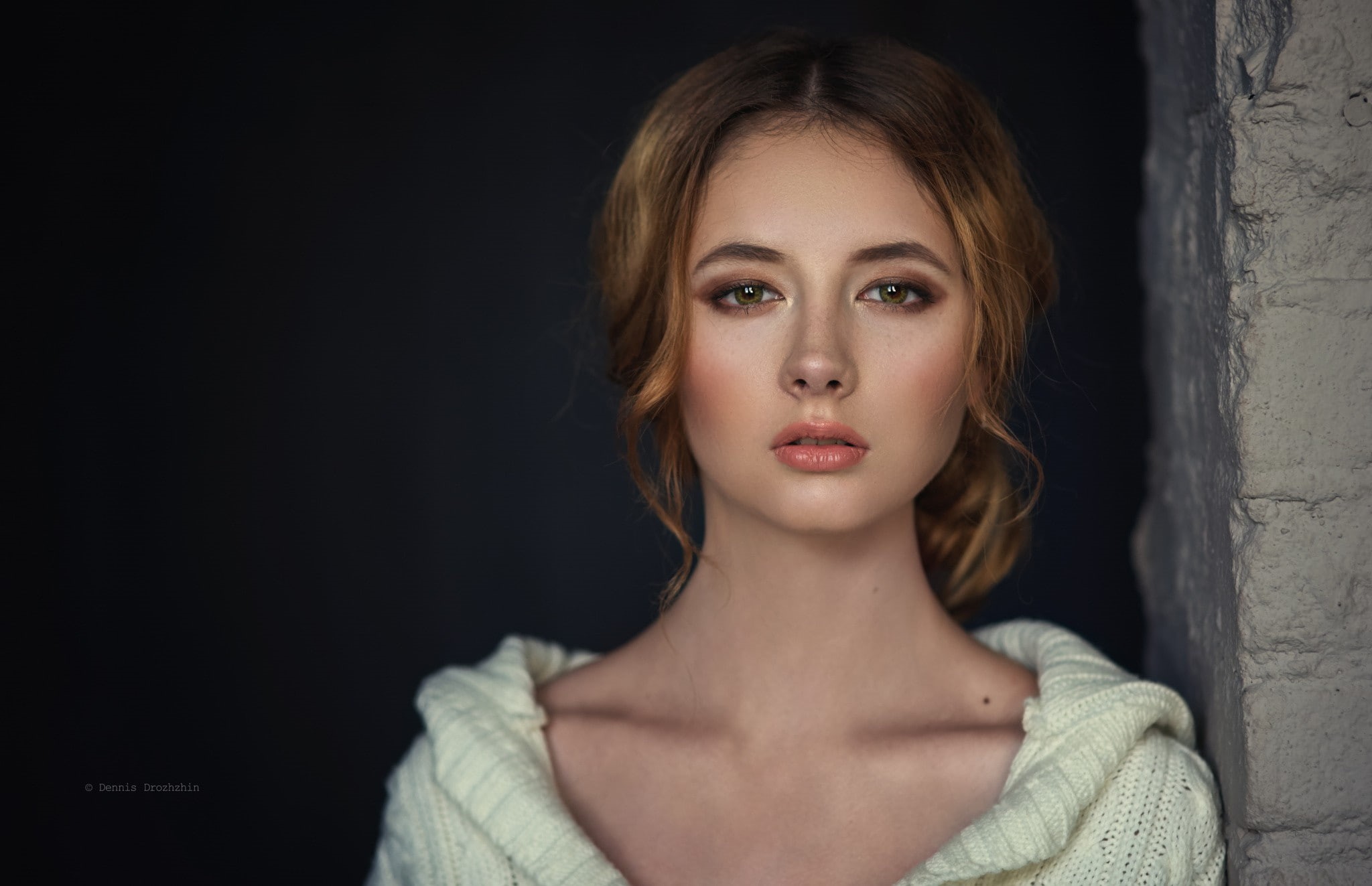 open mouth, freckles, 1080P, portrait, blonde, women, face, looking at viewer, HD Wallpaper