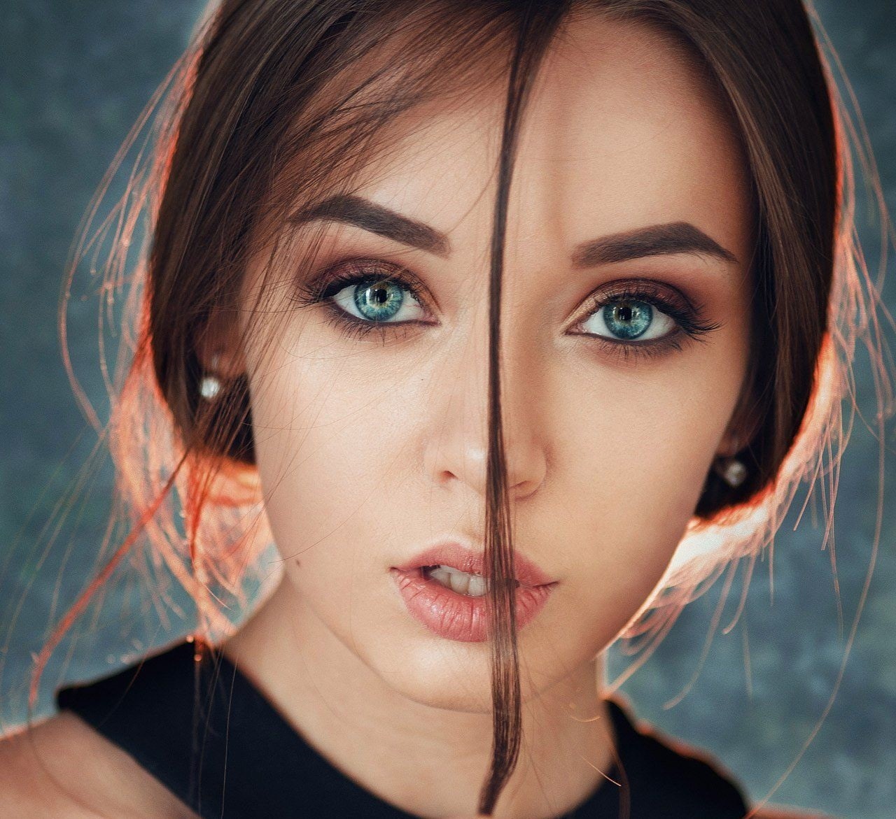 face, looking at viewer, women, portrait, 720P, model, blue eyes, redhead, HD Wallpaper