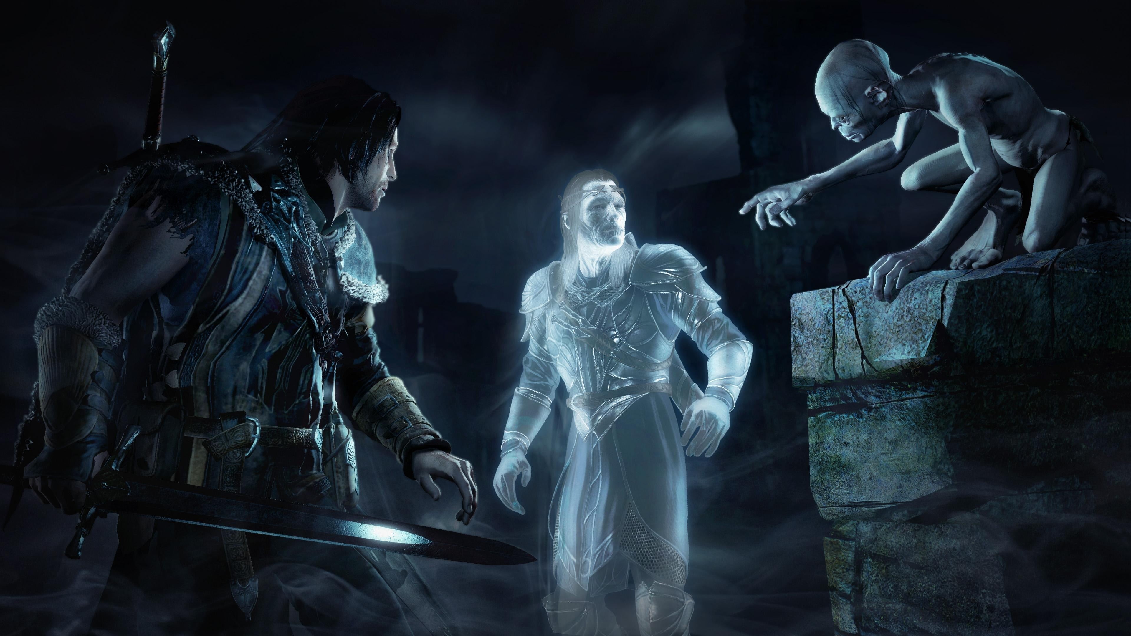 male likeness, women, indoors, adult, standing, art and craft, Middle-earth: Shadow of Mordor, architecture, sculpture, 4K, communication, video games, HD Wallpaper