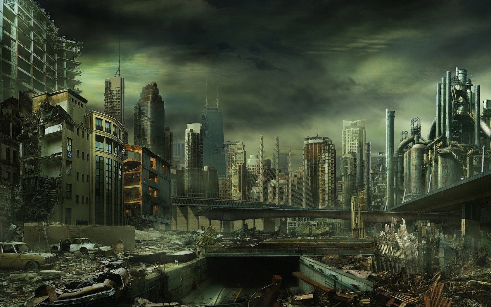 futuristic, apocalyptic, 720P, artwork, dystopian, HD Wallpaper