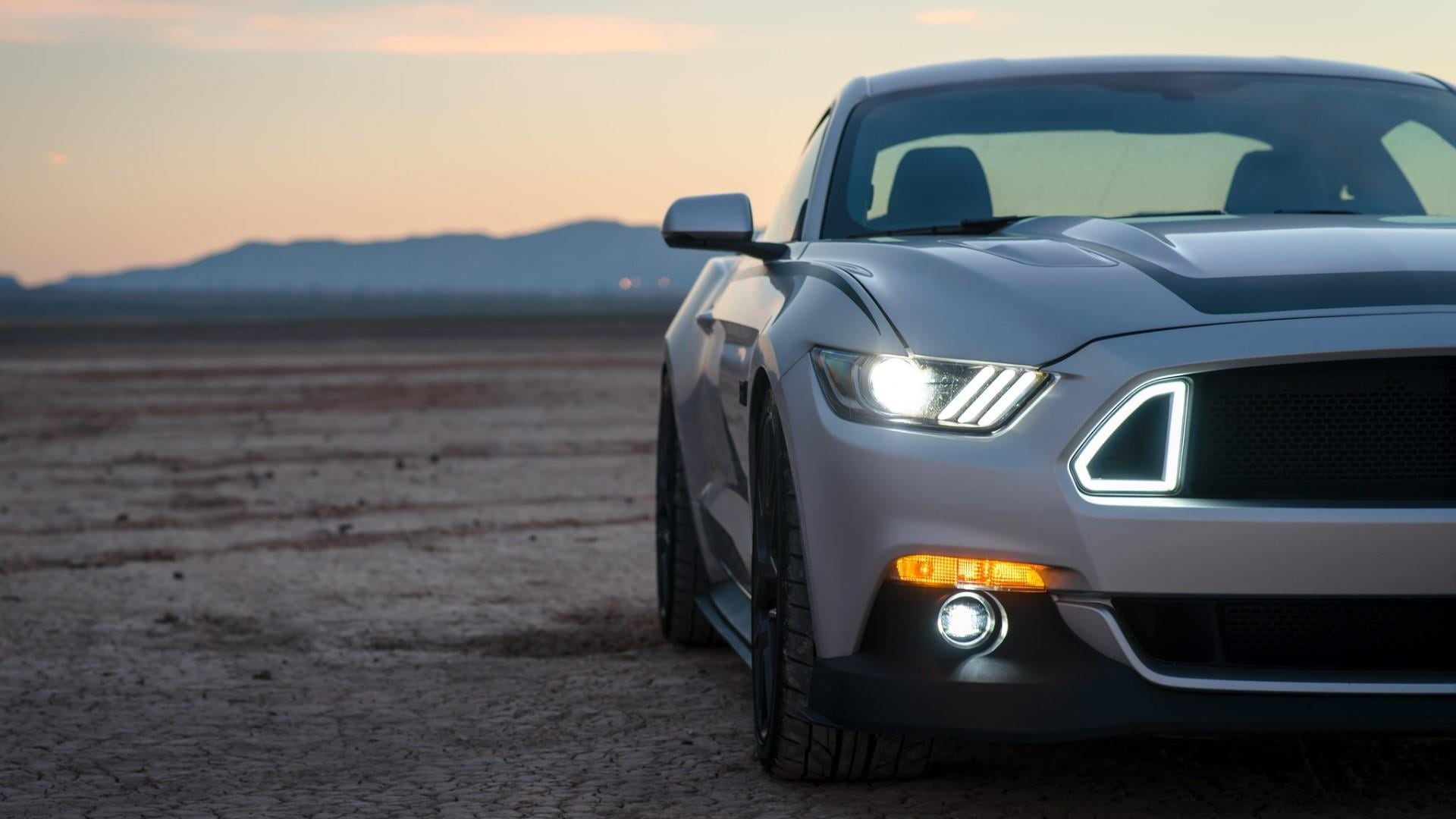 sunset, luxury car, motor vehicle, stationary, mountain, mustang, classic car, landscape, 4x4, 1080P, no people, transportation, performance car, nature, HD Wallpaper