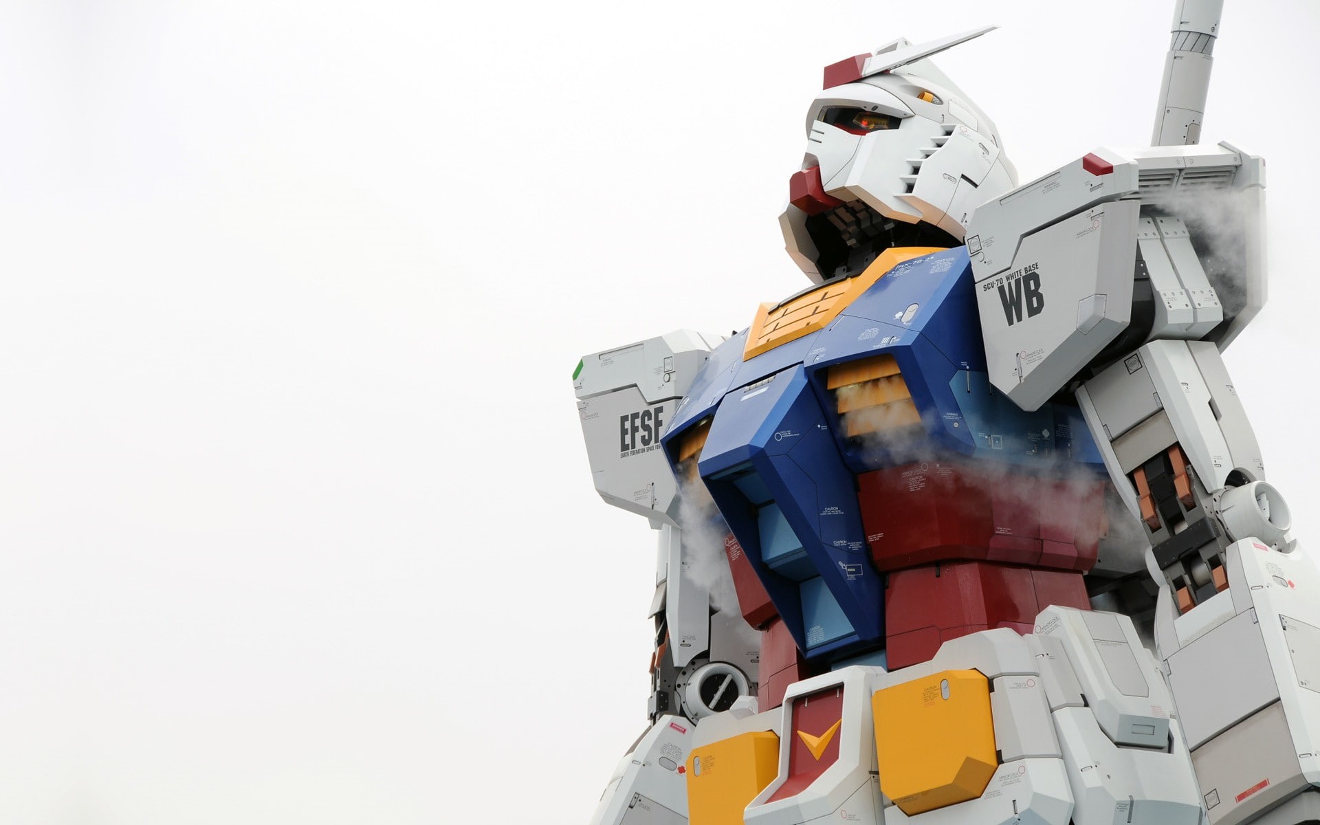 sky, day, warm clothing, cold temperature, robot, mech, clear sky, nature, Gundam, human representation, security, snow, working, RX-78 Gundam, Mobile Suit Gundam, HD Wallpaper