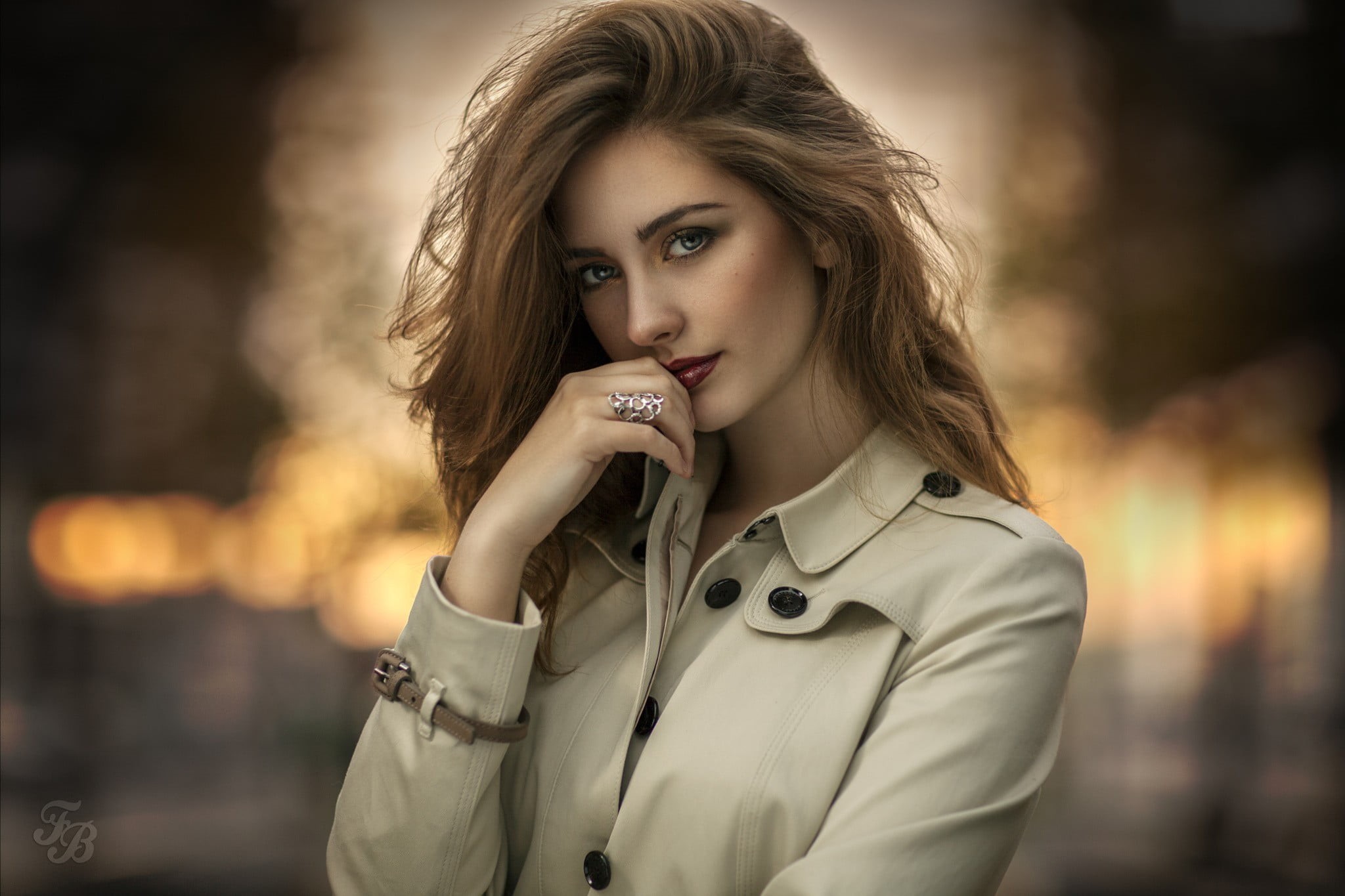 beauty, warm clothing, one person, face, model, beautiful people, fashion, looking at camera, young adult, women, blonde, hair, long hair, young women, HD Wallpaper
