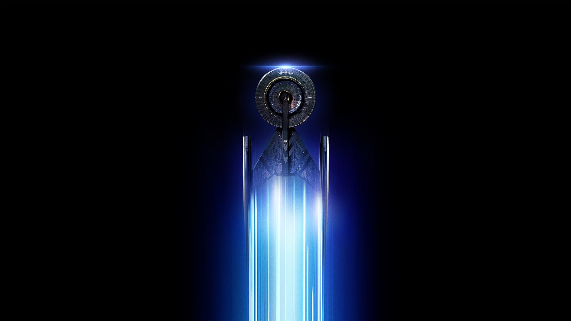 Star Trek, blue, spotlight, no people, night, science, shiny, science fiction, 1080P, studio shot, projection, single object, safety, light - natural phenomenon, HD Wallpaper