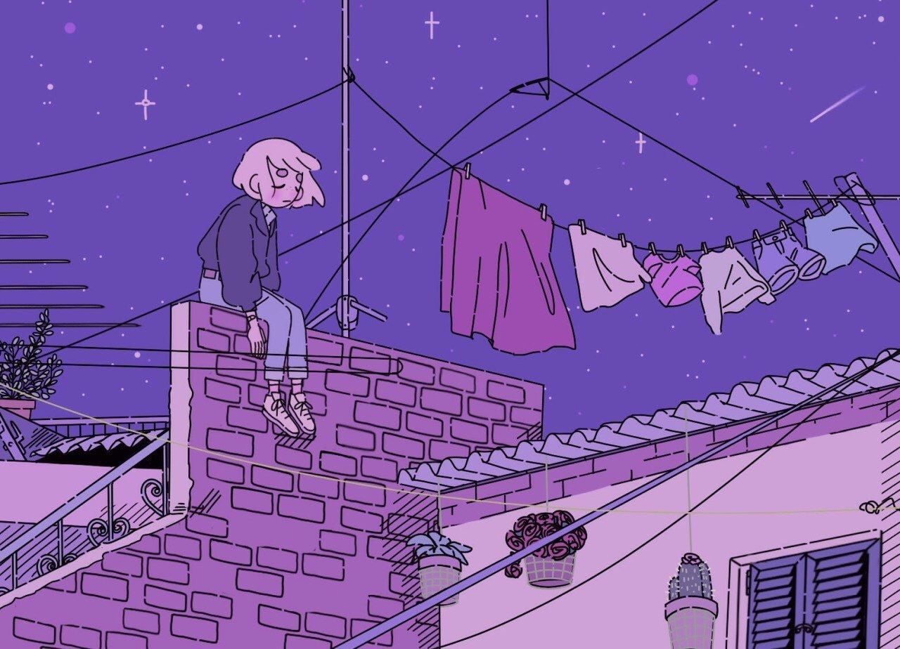 LoFi, vaporwave, 720P, sad, HD Wallpaper