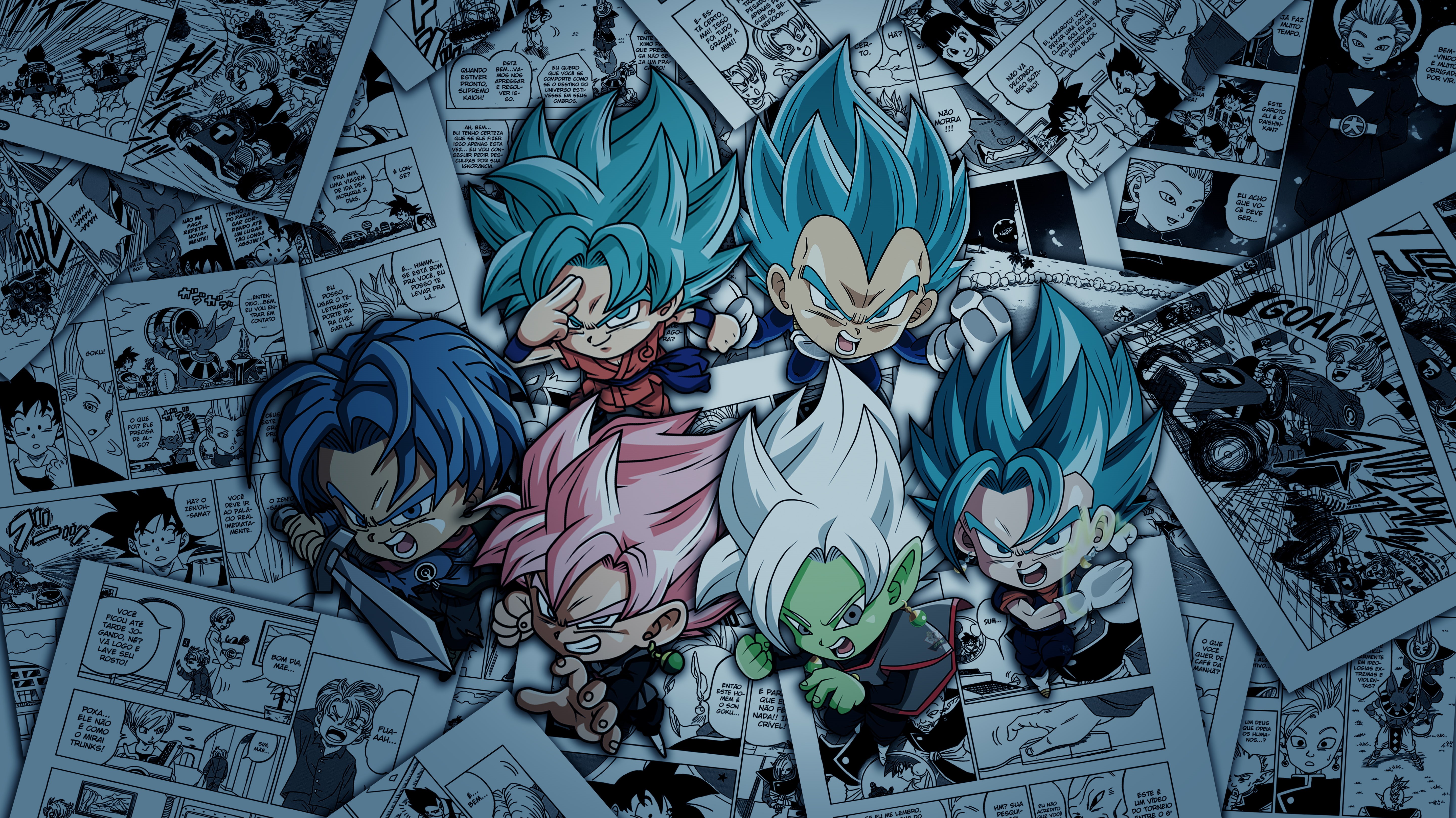 5K, Dragon Ball, Vegeta, Vegito, Black Goku, trunks, Vegito Blue, Dragon Ball Super, super sayan rose, Super Saiyan Blue, Zamasu, Son Goku, HD Wallpaper