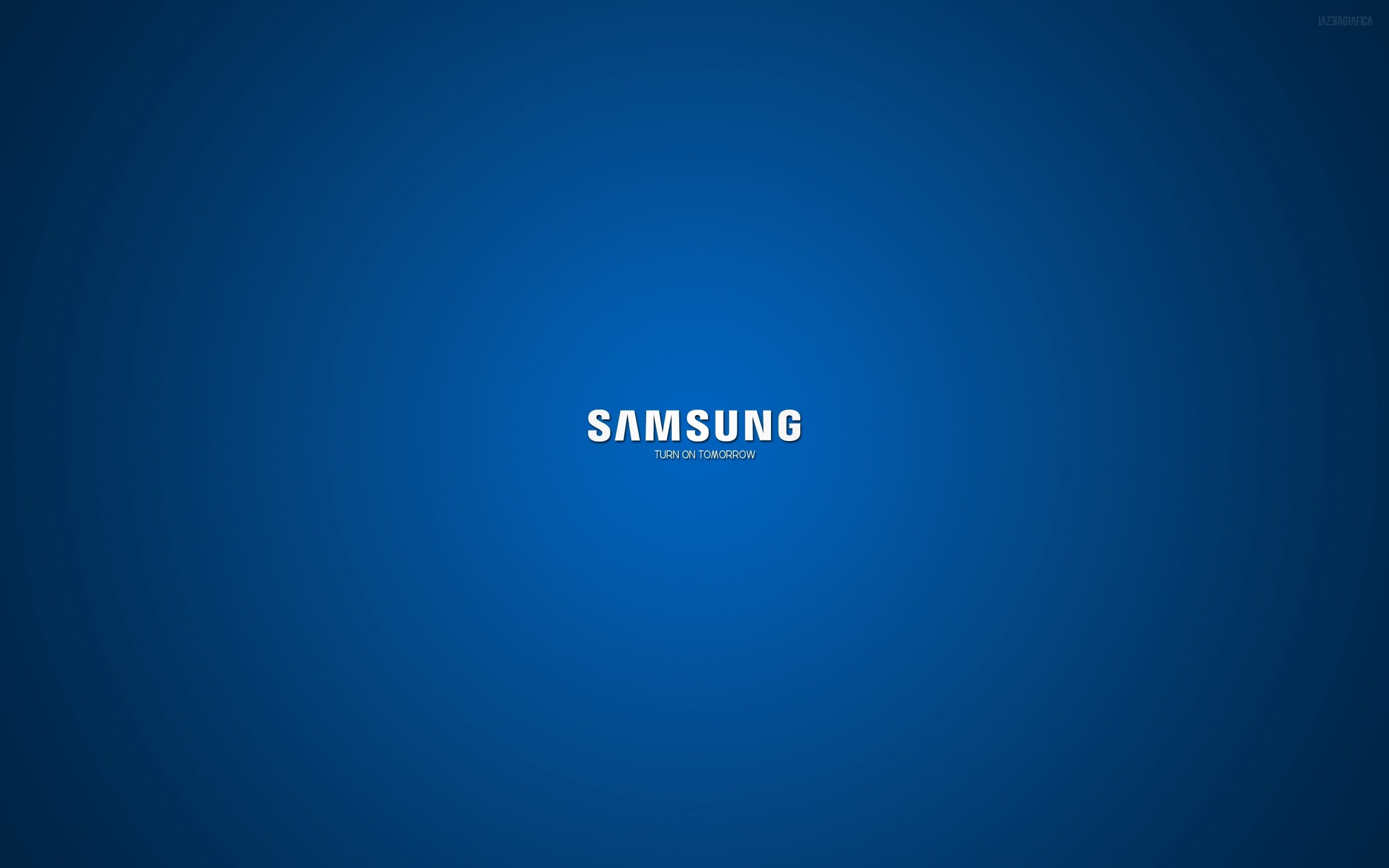 company, white, samsung, 2K, logo, blue, HD Wallpaper