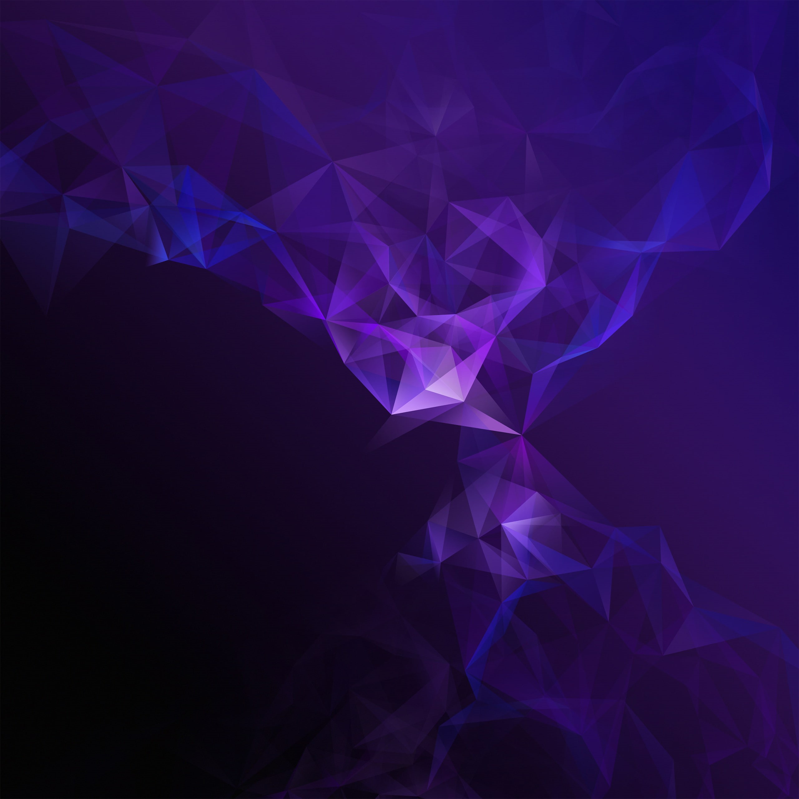 backgrounds, studio shot, pattern, dark, transparent, blue, Stock, diamond - gemstone, Samsung Galaxy S9, black background, single object, 2K, indoors, Phone HD Wallpaper