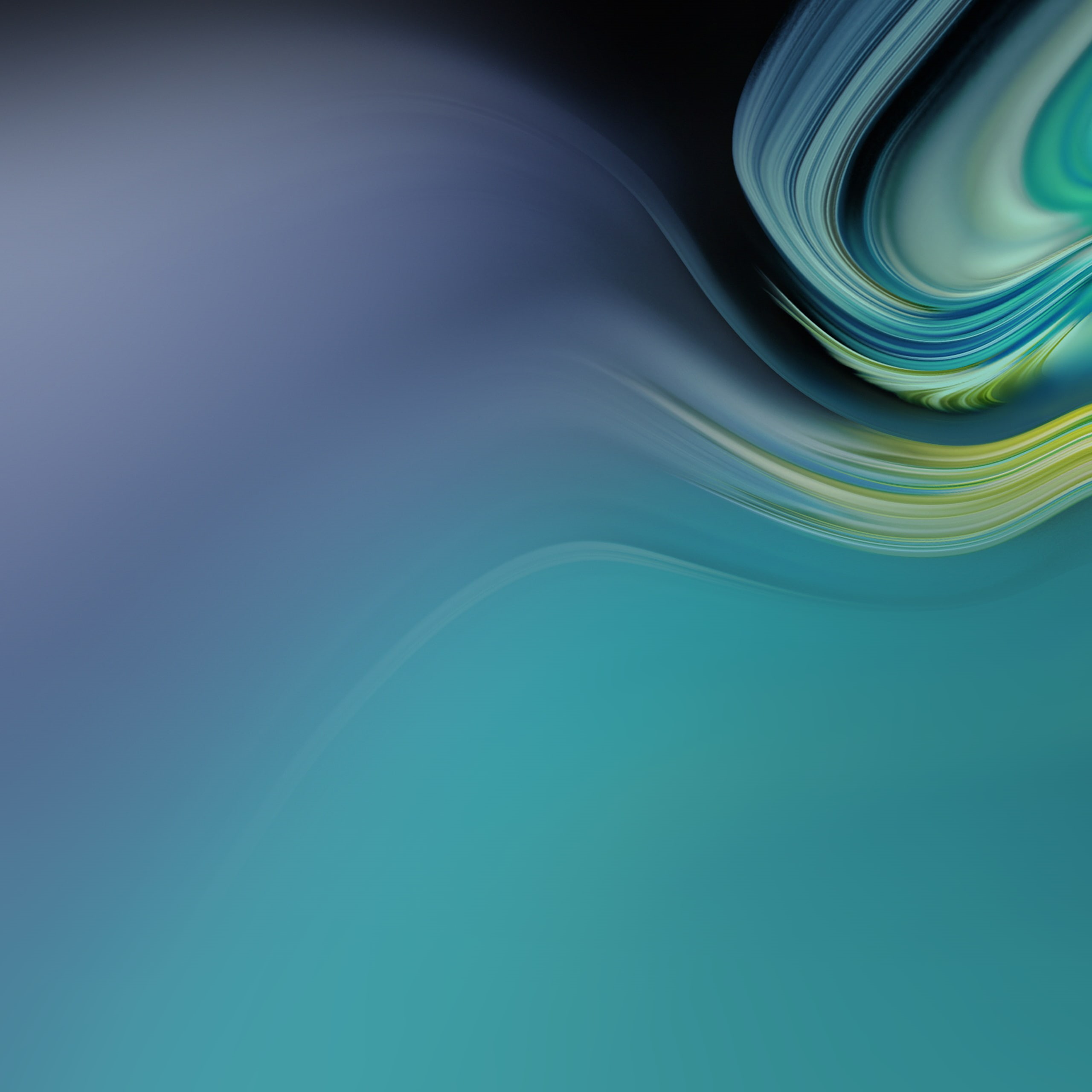 Gradient, Stock, Samsung Galaxy Tab S4, Teal, Waves, 2K, Turquoise, Phone HD Wallpaper