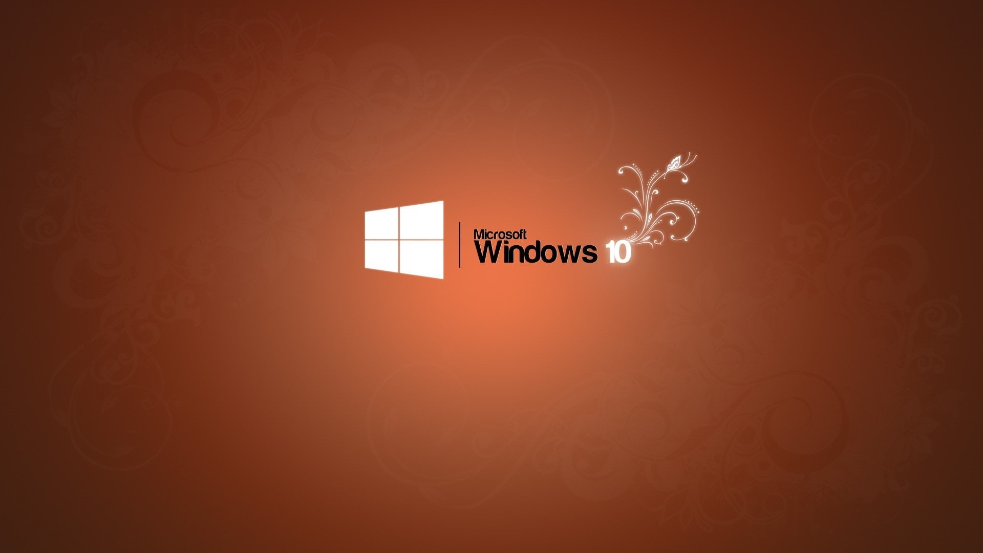 1080P, 10, Windows, Microsoft, Background, Logo, Orange, HD Wallpaper