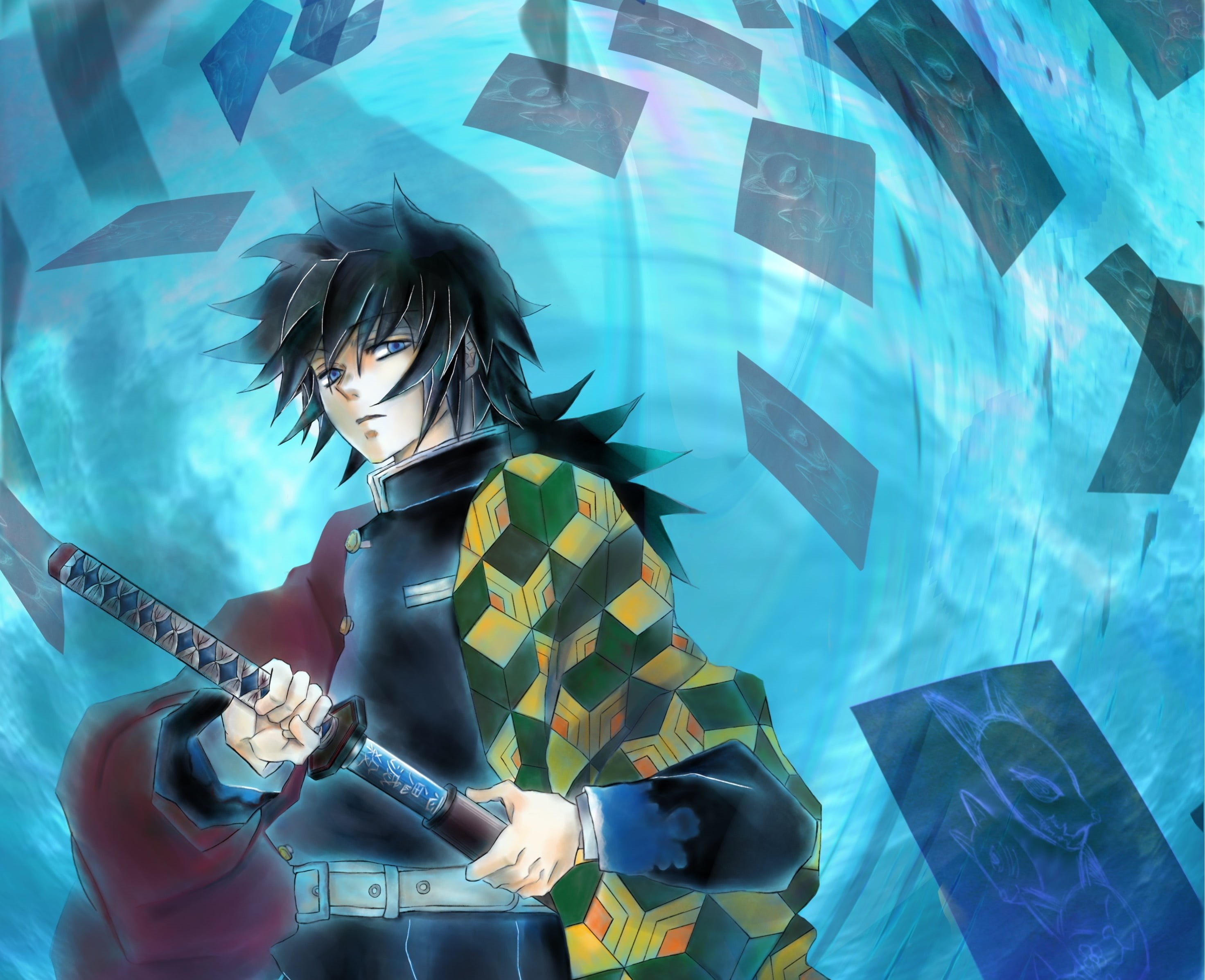 Demon Slayer: Kimetsu no Yaiba, Anime, Giyuu Tomioka, 2K, HD Wallpaper