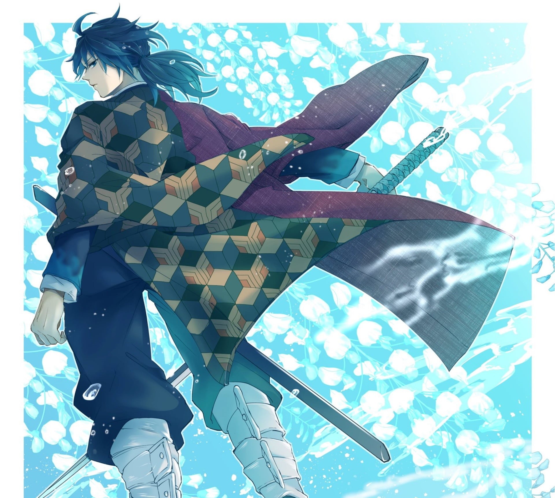 1080P, Demon Slayer: Kimetsu no Yaiba, Giyuu Tomioka, Anime, HD Wallpaper