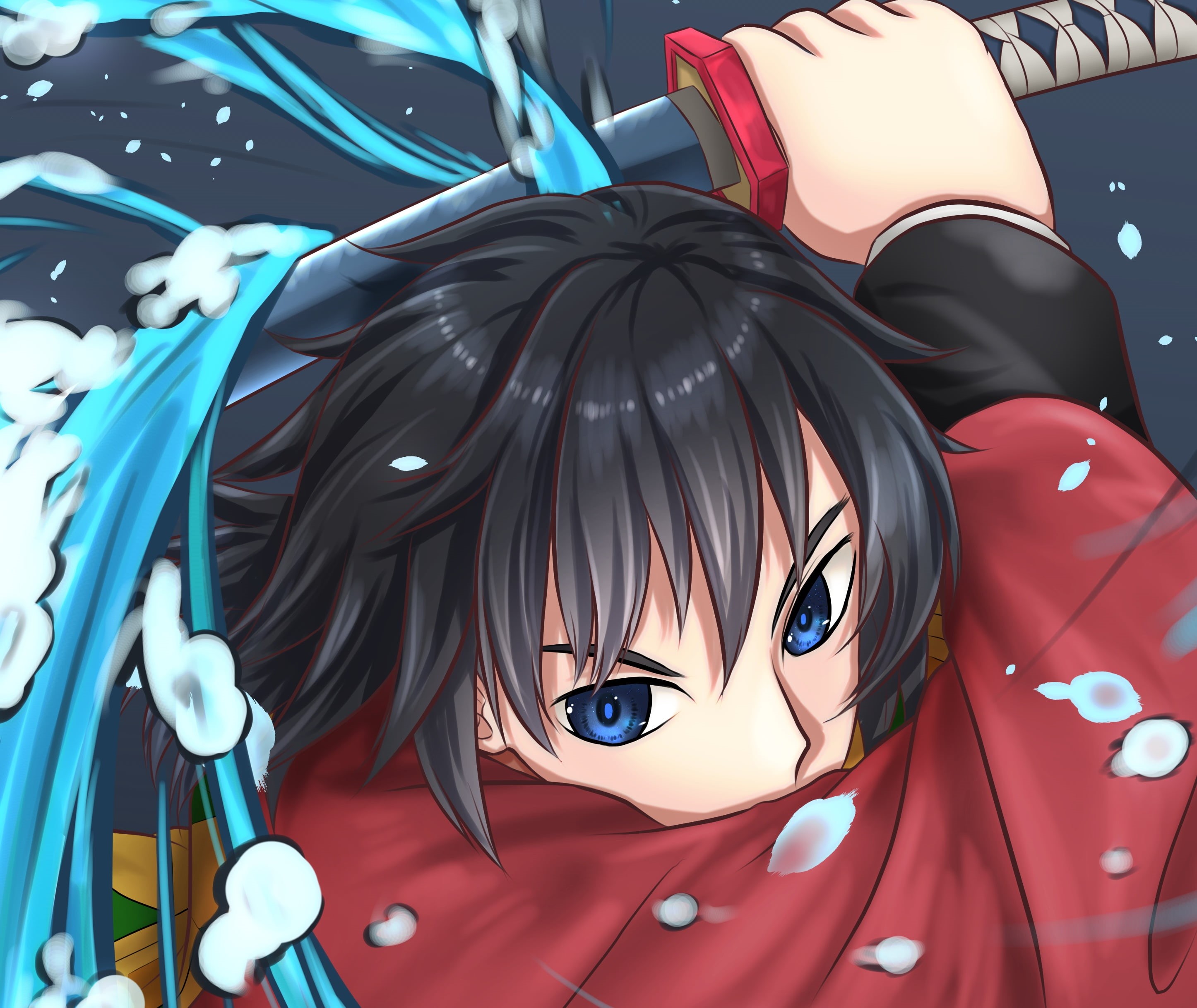 Anime, Giyuu Tomioka, 2K, Demon Slayer: Kimetsu no Yaiba, HD Wallpaper