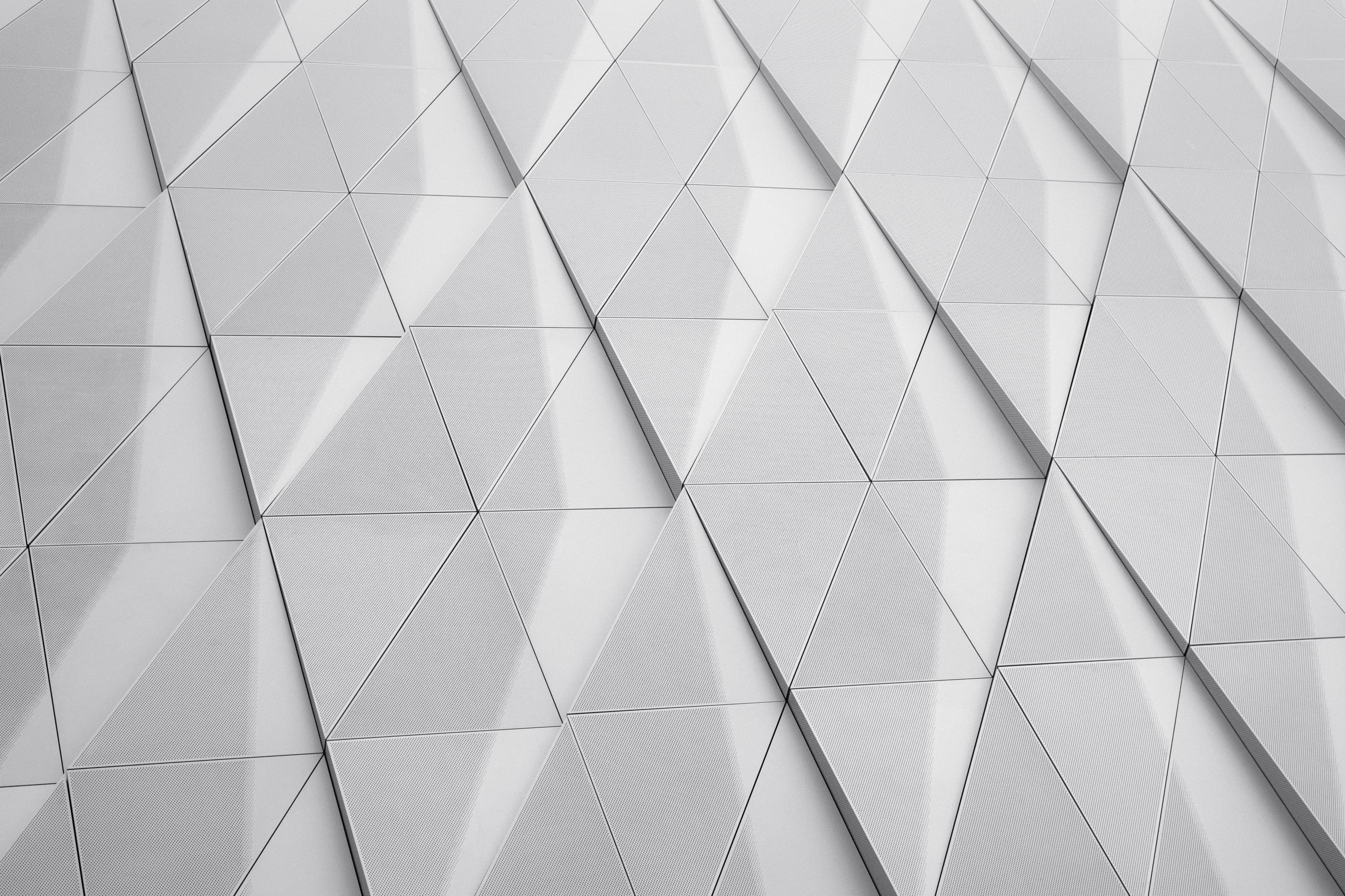 built structure, manmade, minimal, modern, texture, wall - building feature, no people, shape, abstract backgrounds, repetition, backgrounds, triangle, HD Wallpaper