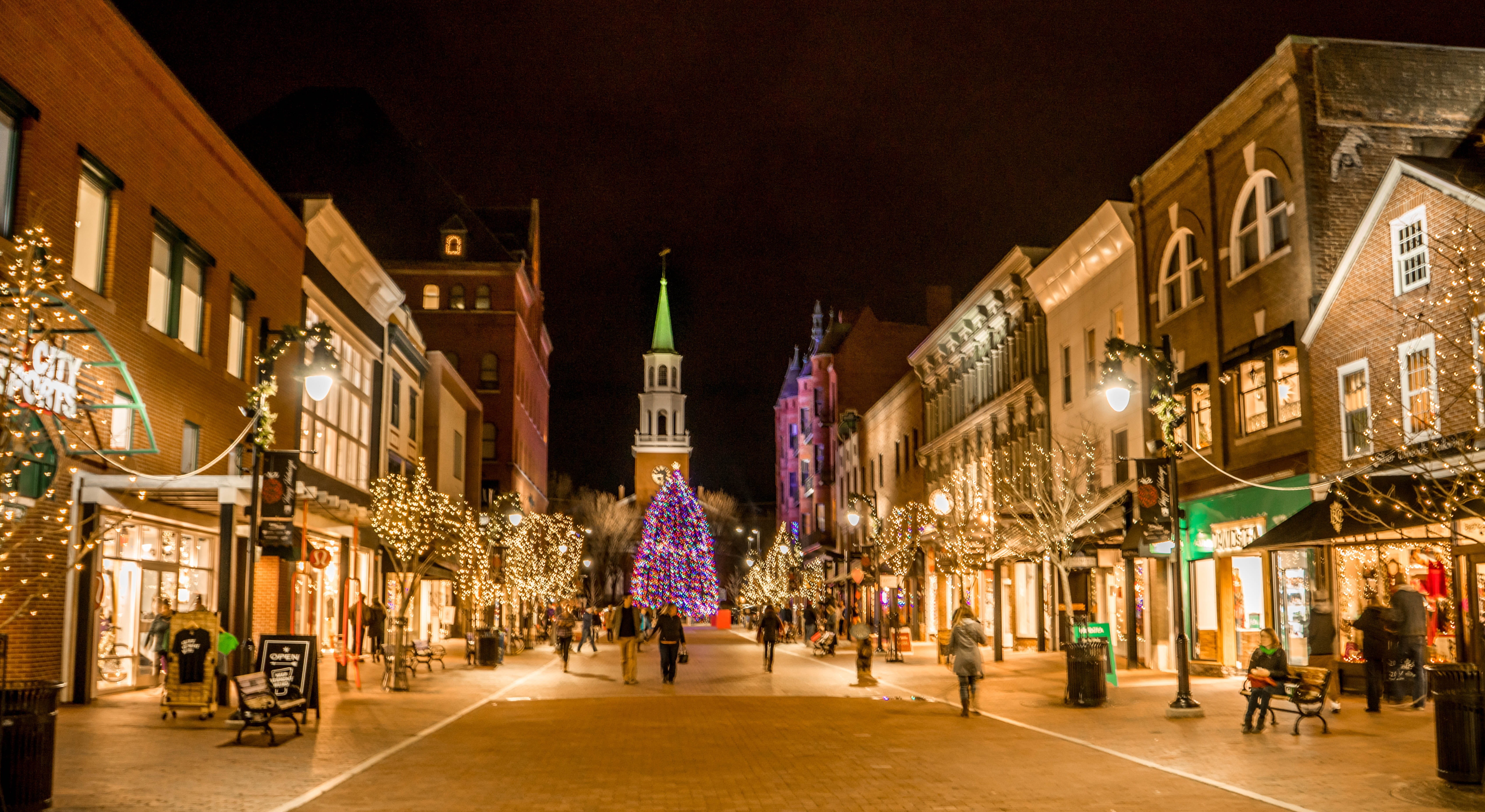christmas decoration, new england, tourism, architecture, 5K, city, famous Place, walking, urban Scene, outdoors, s, built Structure, christmas, burlington, HD Wallpaper