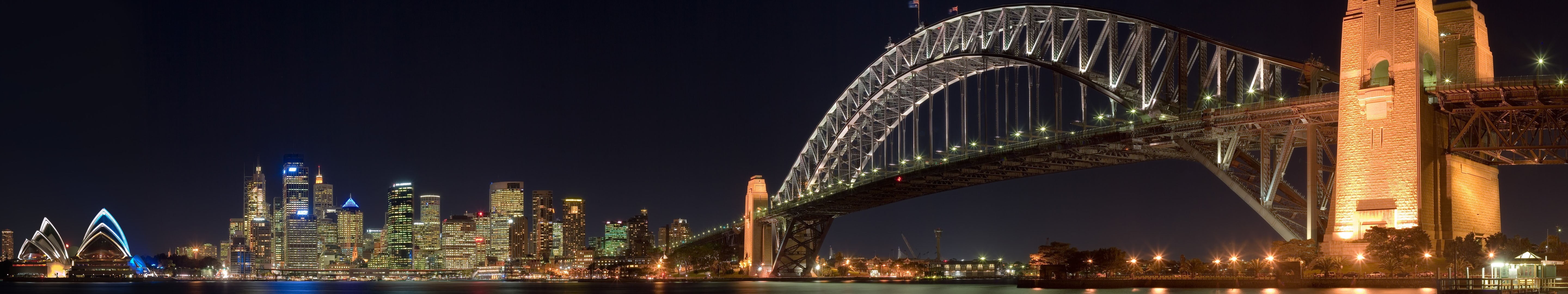 sunset, sky, light - Natural Phenomenon, bridge, scenics, dusk, famous Place, travel Destinations, landscape, new South Wales, urban Scene, building Exterior, HD Wallpaper