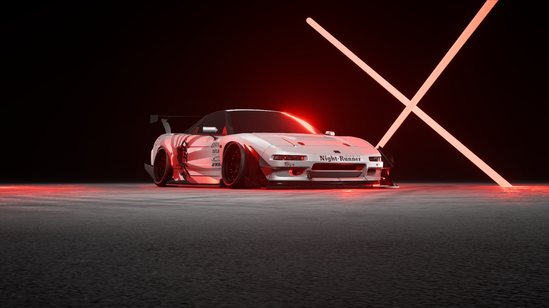 red, 1080P, Honda NSX, Need for Speed, white, HD Wallpaper