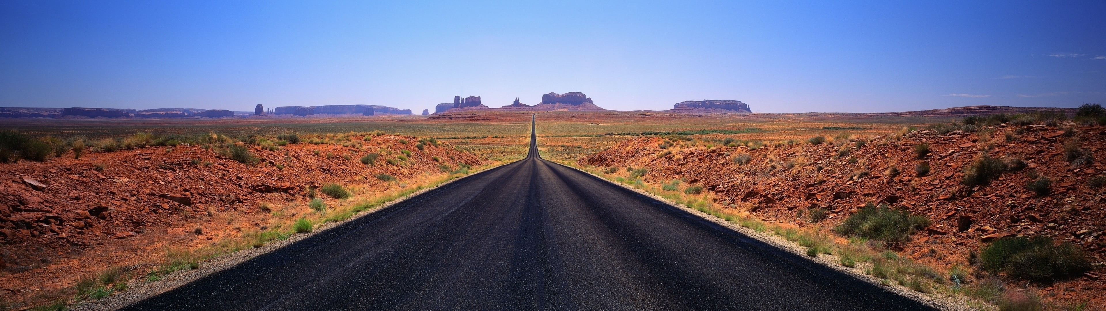monument Valley Tribal Park, land, scenics - nature, direction, monument Valley, west - Direction, butte - Rocky Outcrop, road Trip, the way forward, landscape, HD Wallpaper