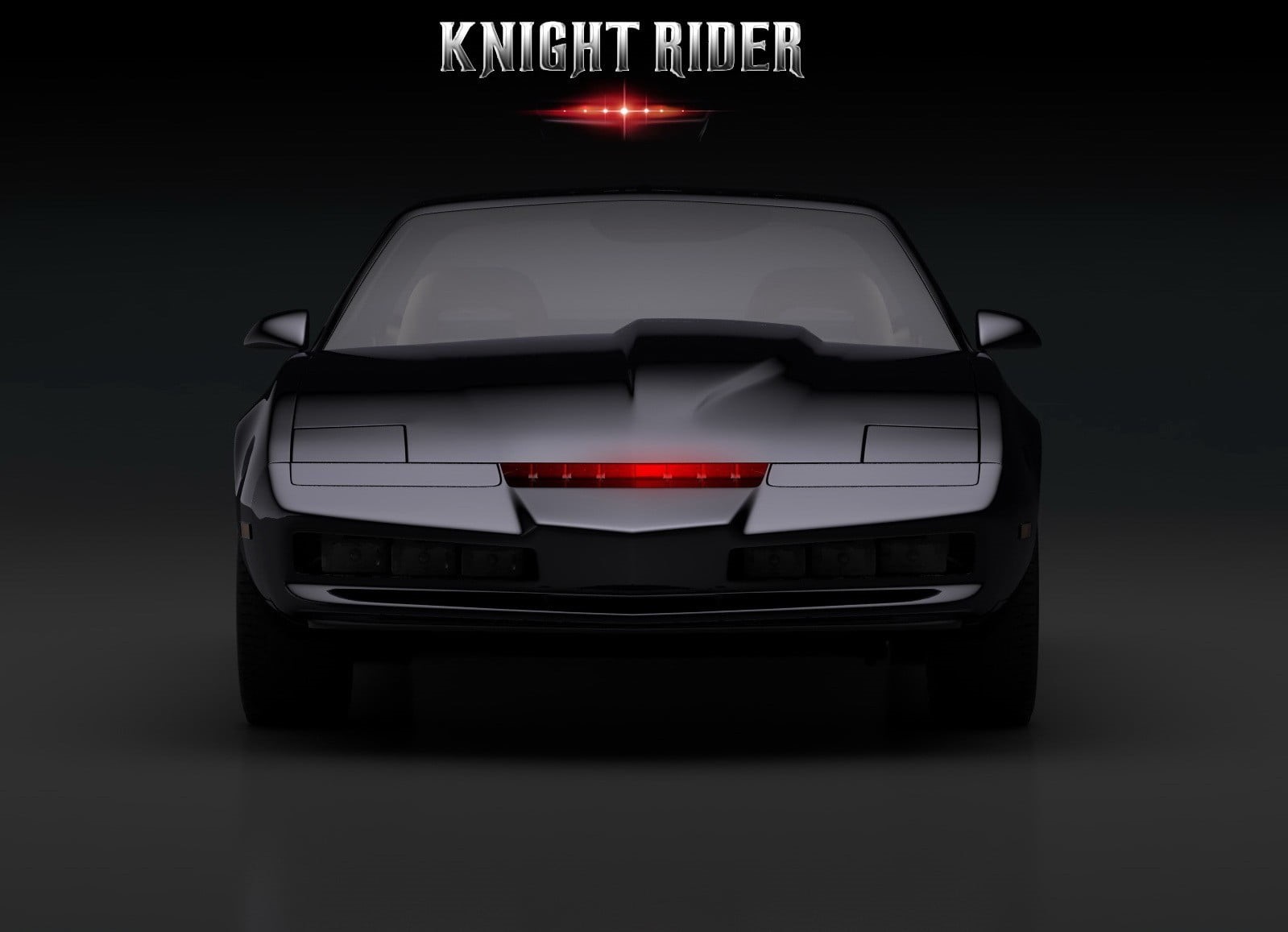 TV, night, indoors, text, black color, land vehicle, simple background, dark, motor vehicle, still life, black background, sign, studio shot, Knight Rider, HD Wallpaper