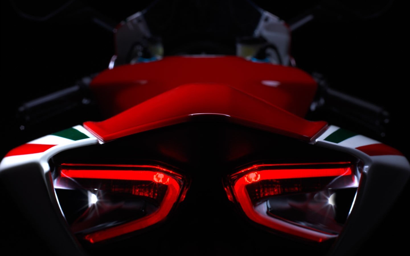 land vehicle, rear view, motorcycle, black background, sport, cockpit, transportation, speed, mode of transportation, close-up, luxury, indoors, no people, HD Wallpaper