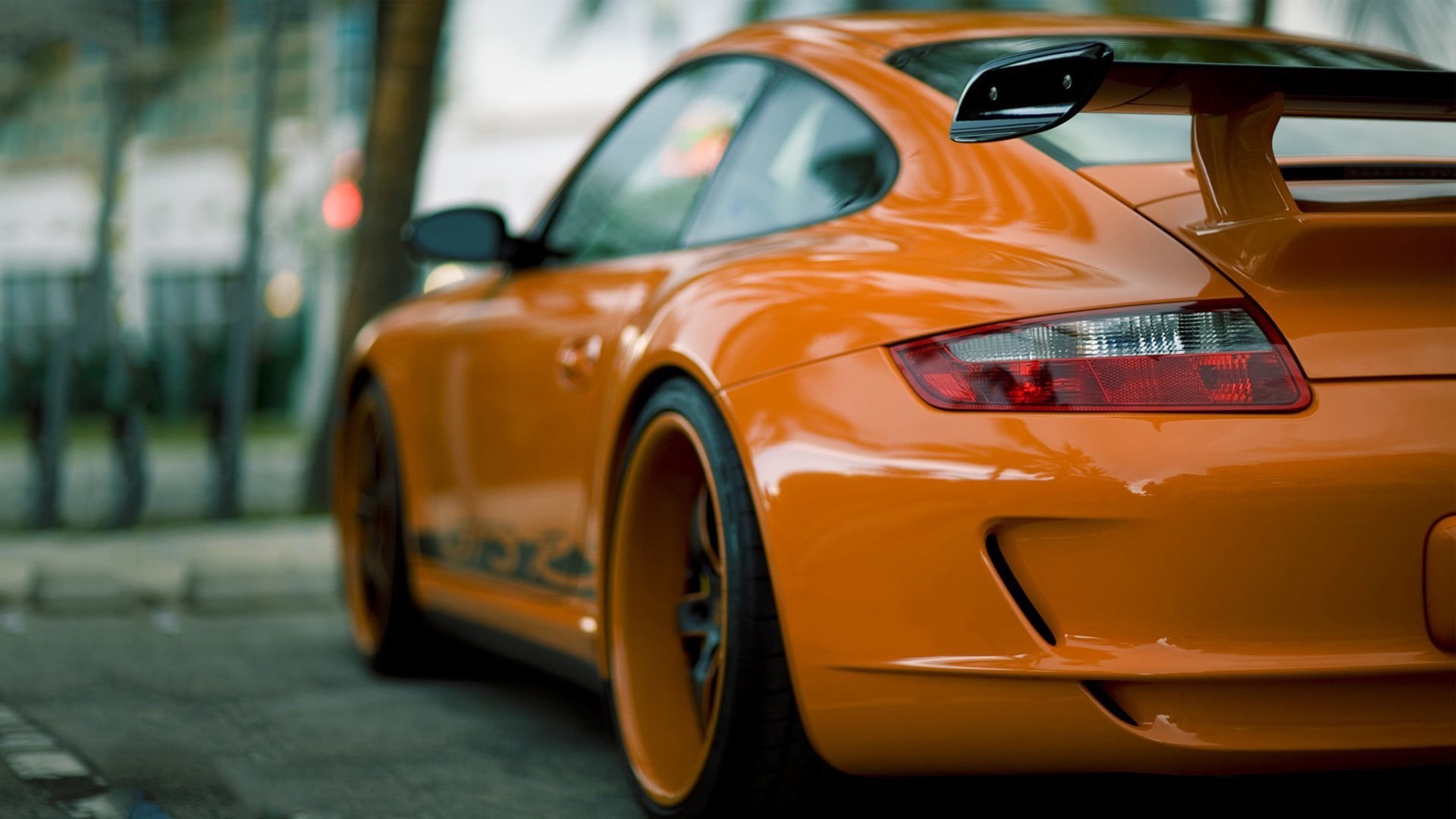 no people, orange cars, public transportation, transportation, motor vehicle, street, architecture, personal land vehicle, stationary, yellow, Porsche 911, HD Wallpaper